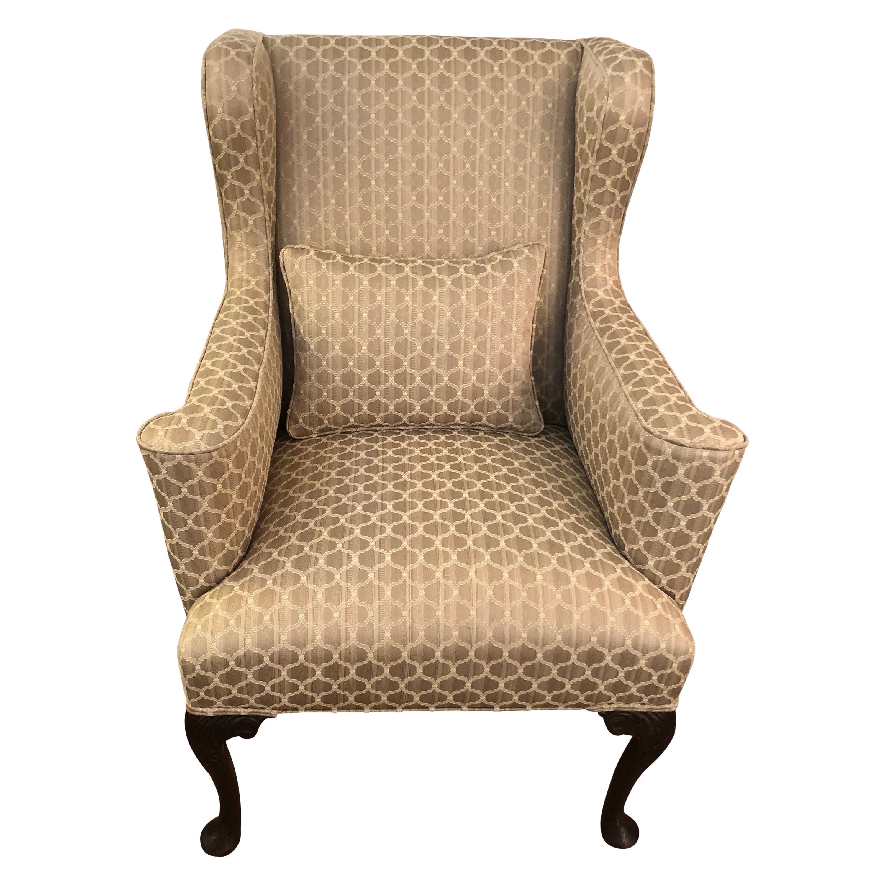 Tall Wingback Upholstered Yellow Chair, ca. 1960s at 1stDibs tall