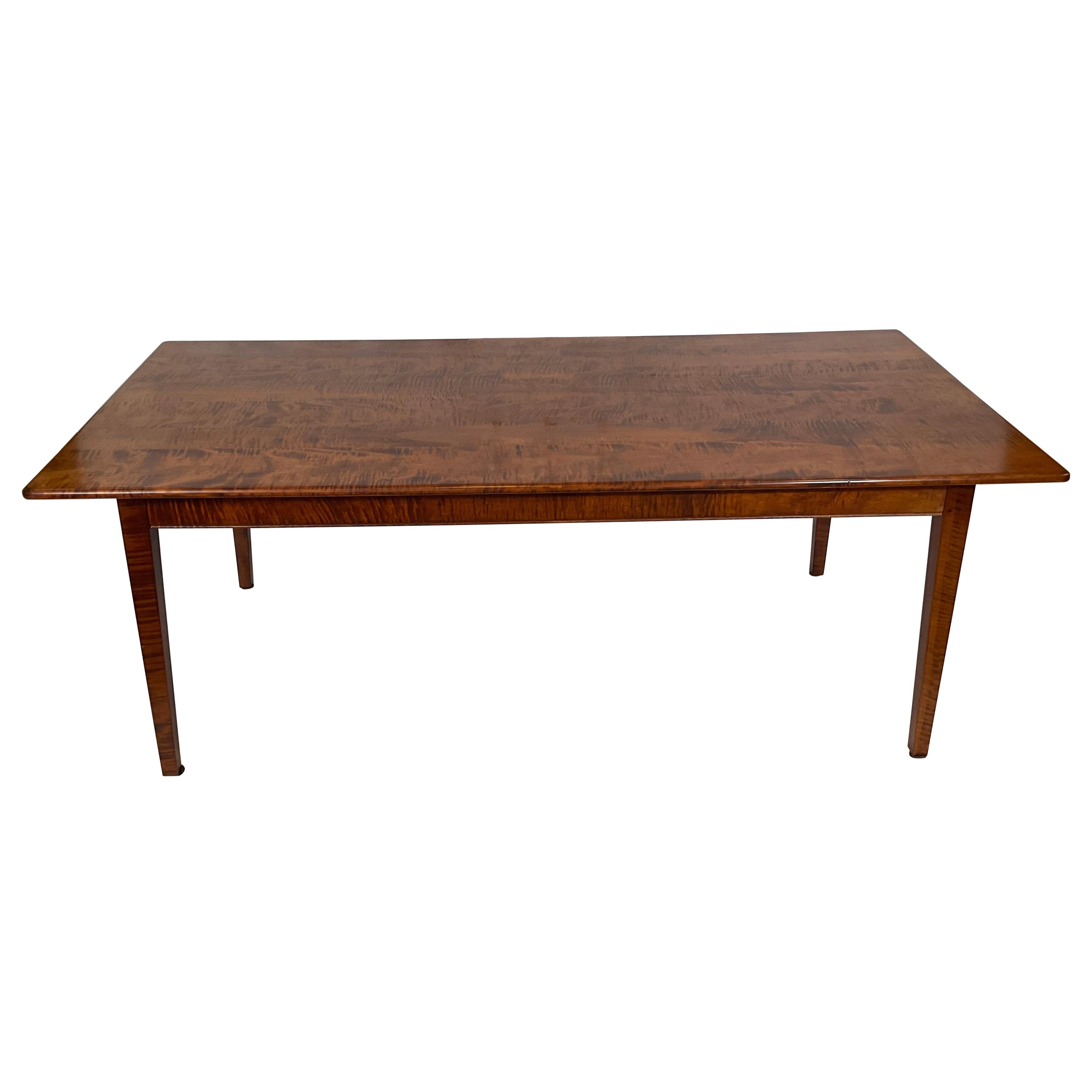 Tiger Maple Dining Table For Sale at 1stDibs tiger maple furniture
