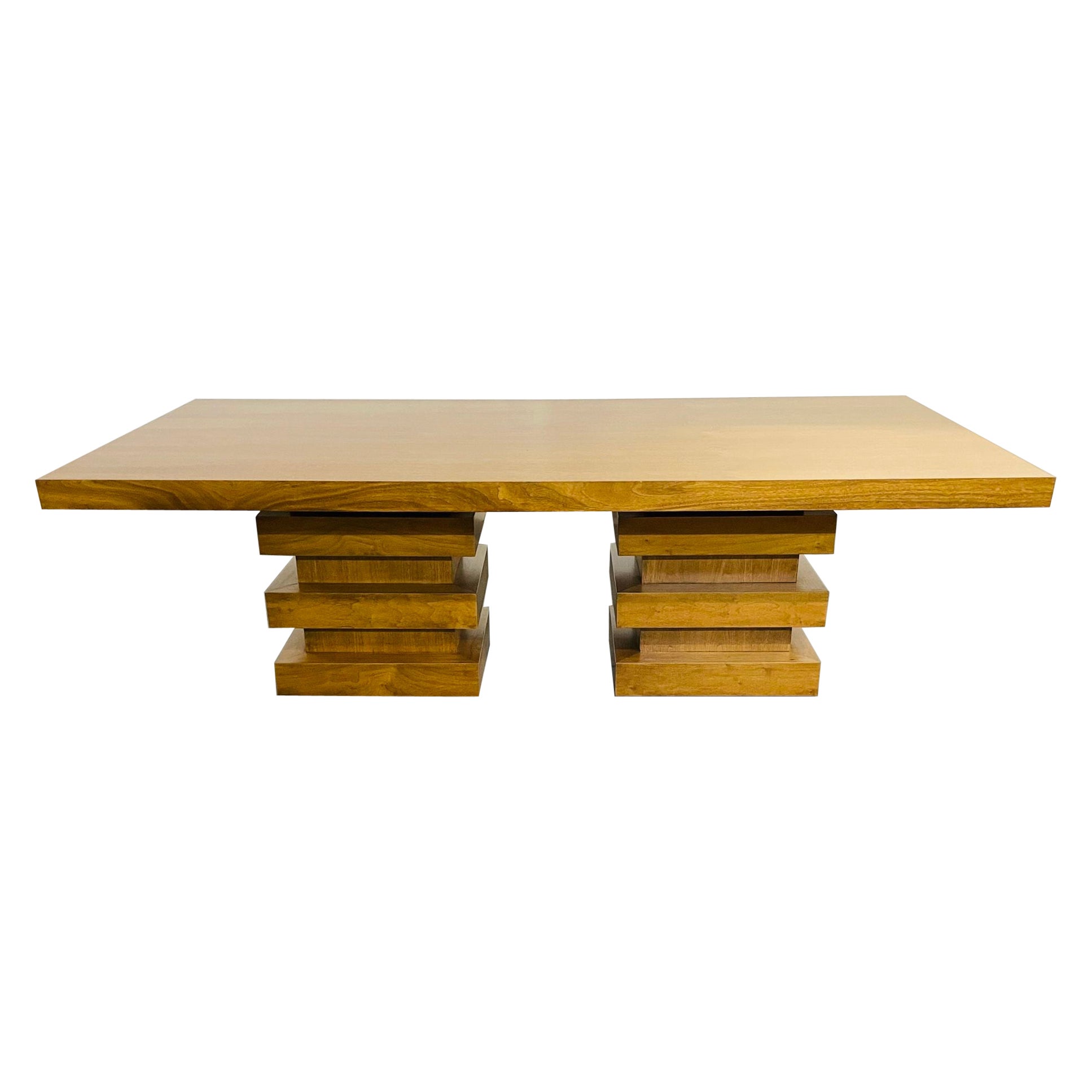 Mahogany Double Pedestal Dining Table by Beacon Hill at 1stDibs