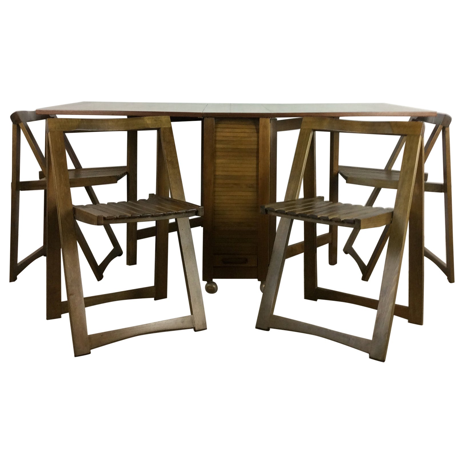 MidCentury Modern DropLeaf Table with Chairs at 1stDibs danish