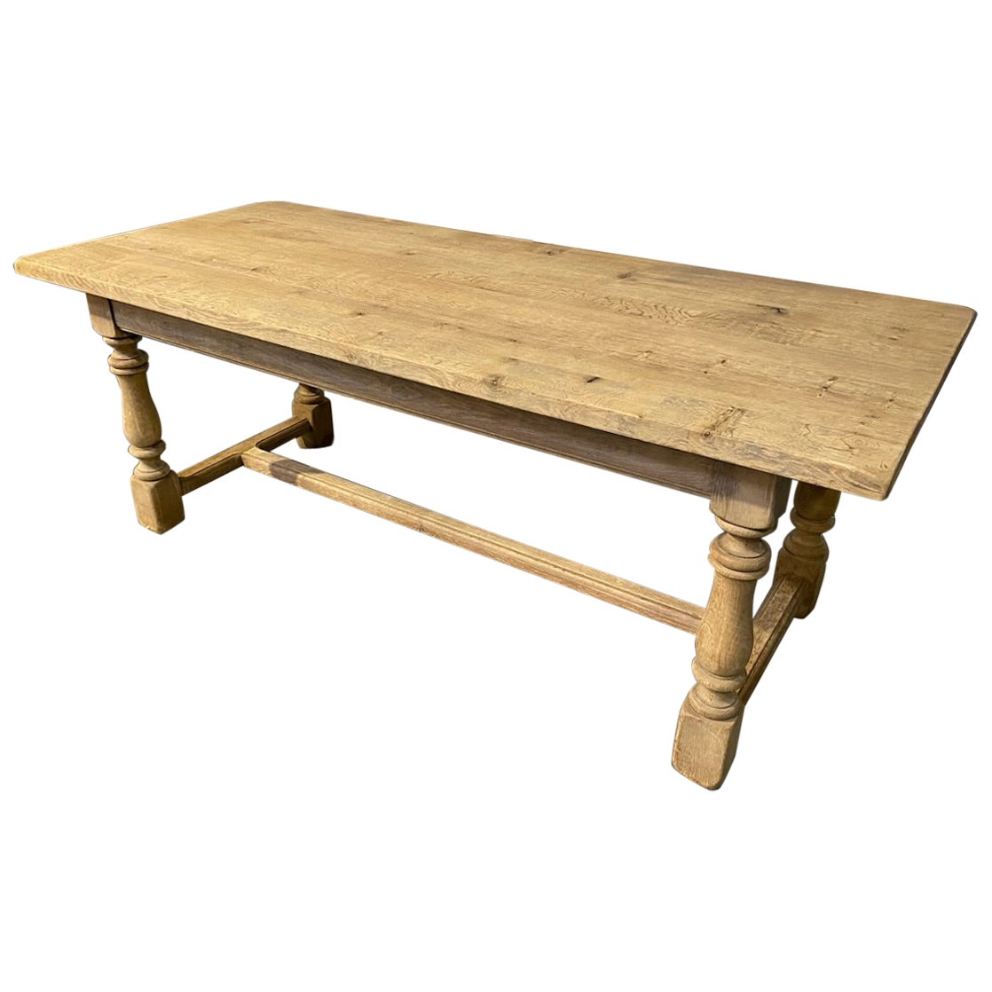 Good Solid Oak French Farmhouse Dining Table For Sale at 1stDibs