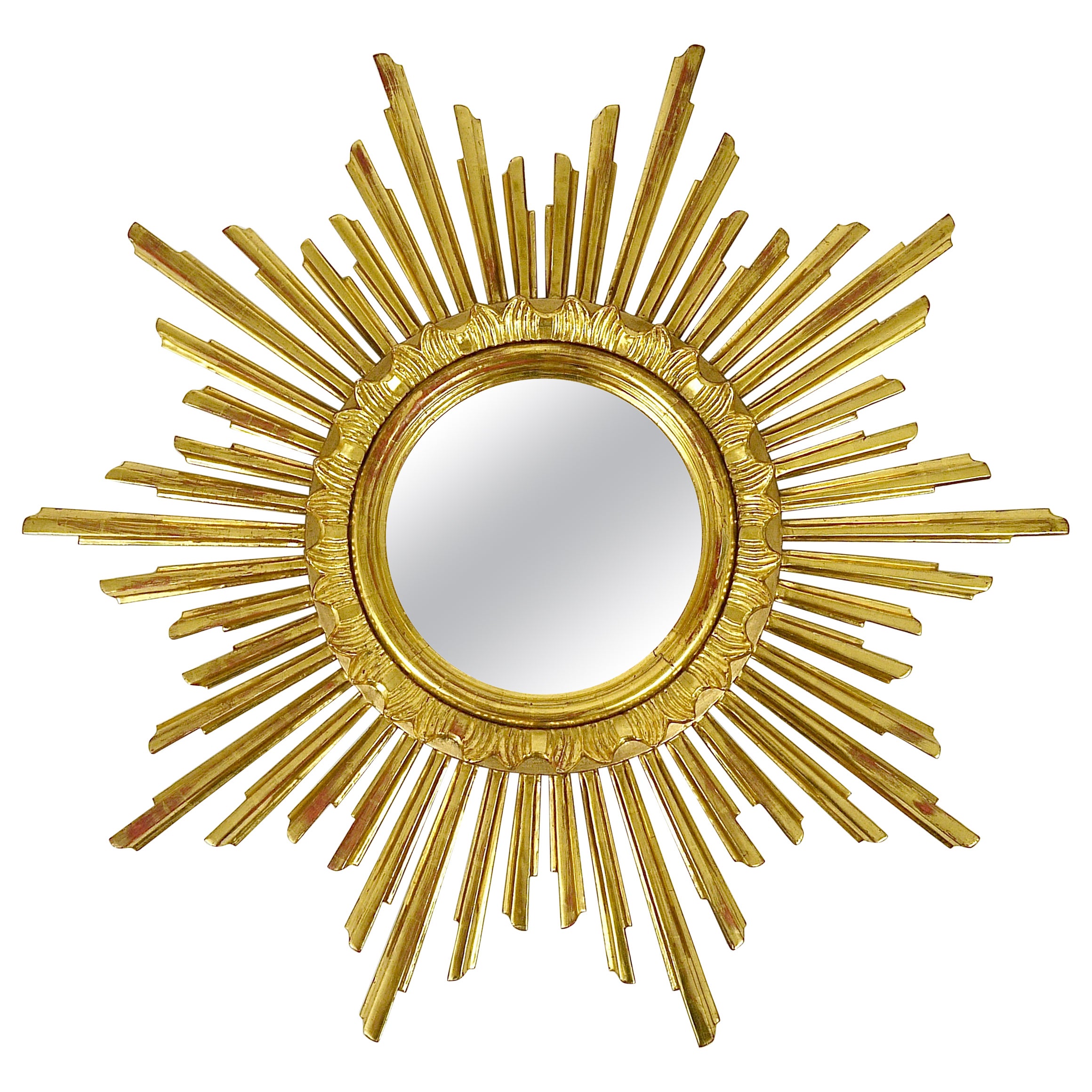 MidCentury Modern Hollywood Regency Sunburst Starburst convex wall