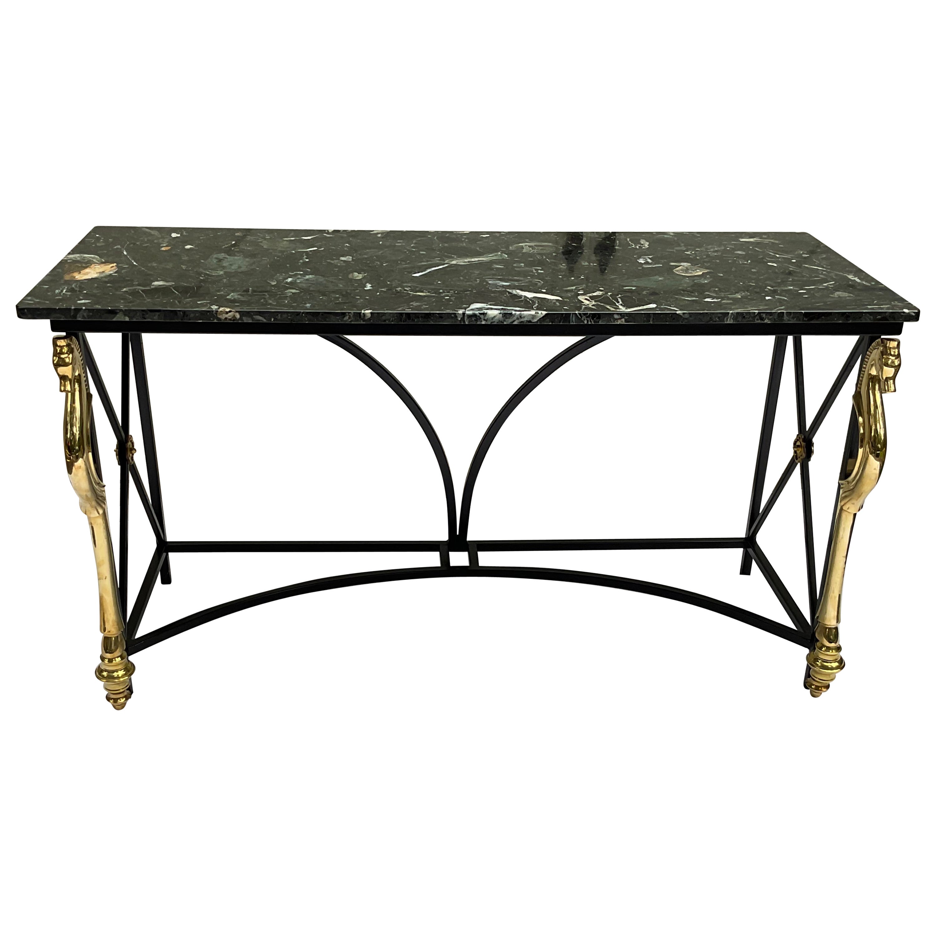 Regency Style MarbleTop Console Table at 1stDibs