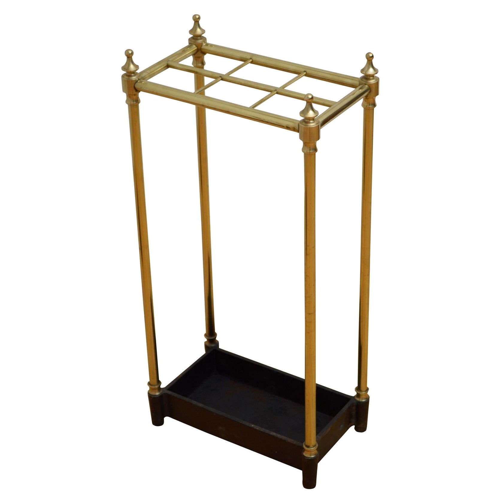 Antique Brass Umbrella Stand For Sale at 1stDibs