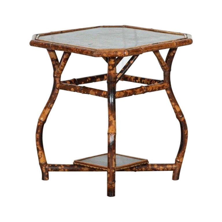 19thC English Chinoiserie Bamboo Side Table For Sale at 1stDibs