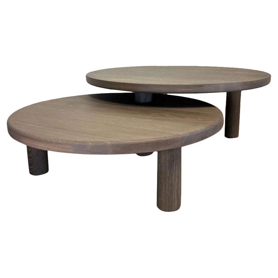 Tether White Oak Nesting Coffee Table set For Sale at 1stDibs