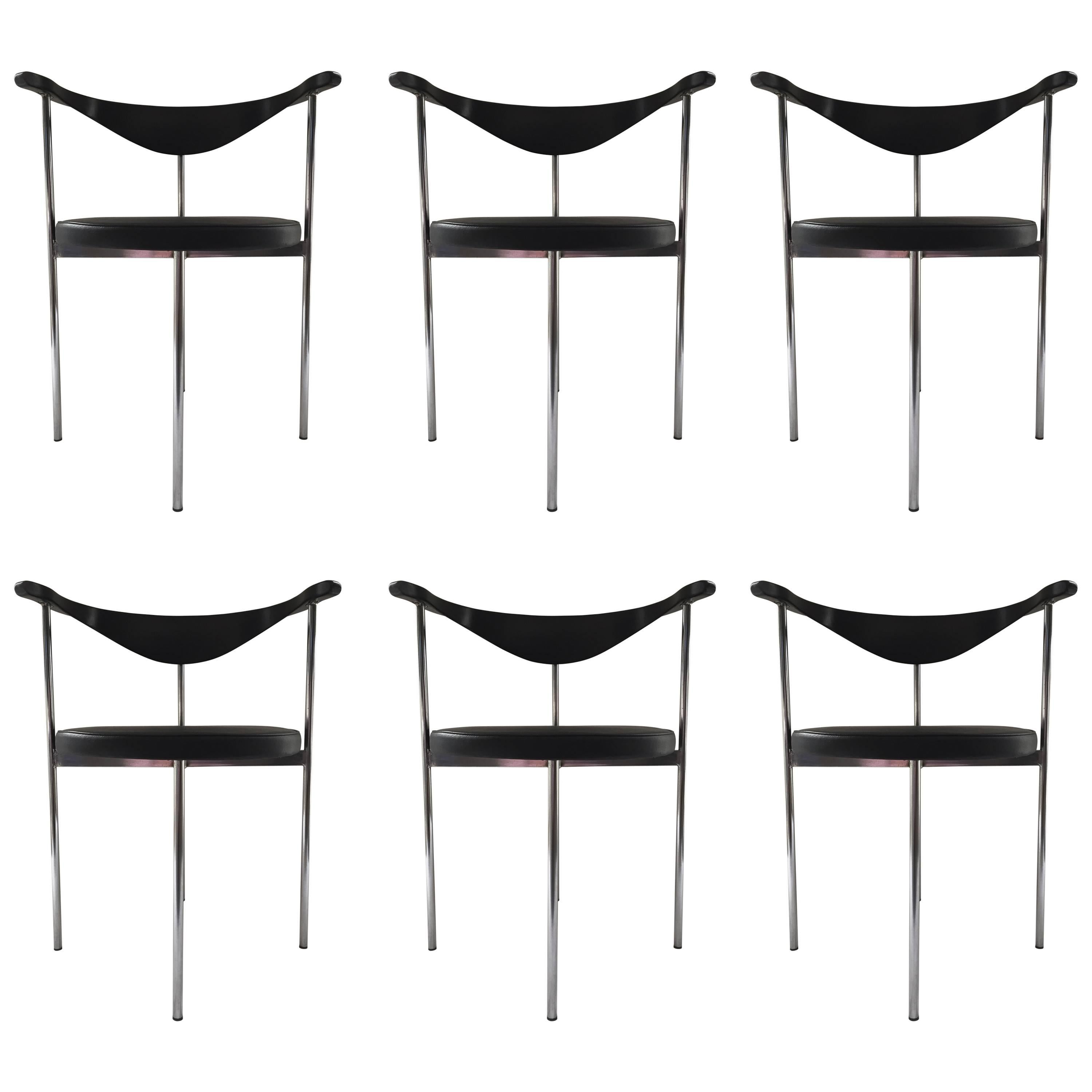 Good Form Set of Six Aluminum Dining Chairs at 1stDibs
