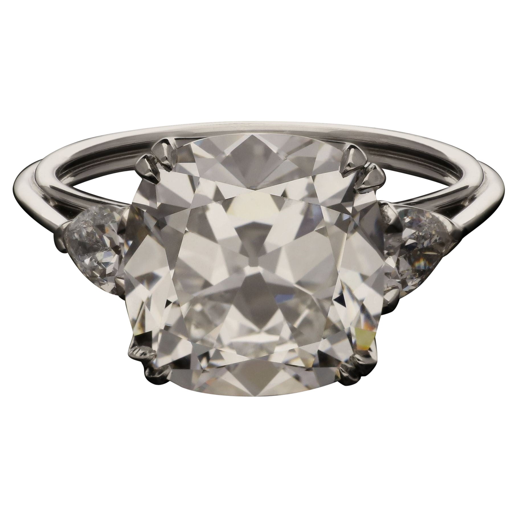 1.79ct Old Mine Cut Diamond Ring at 1stDibs