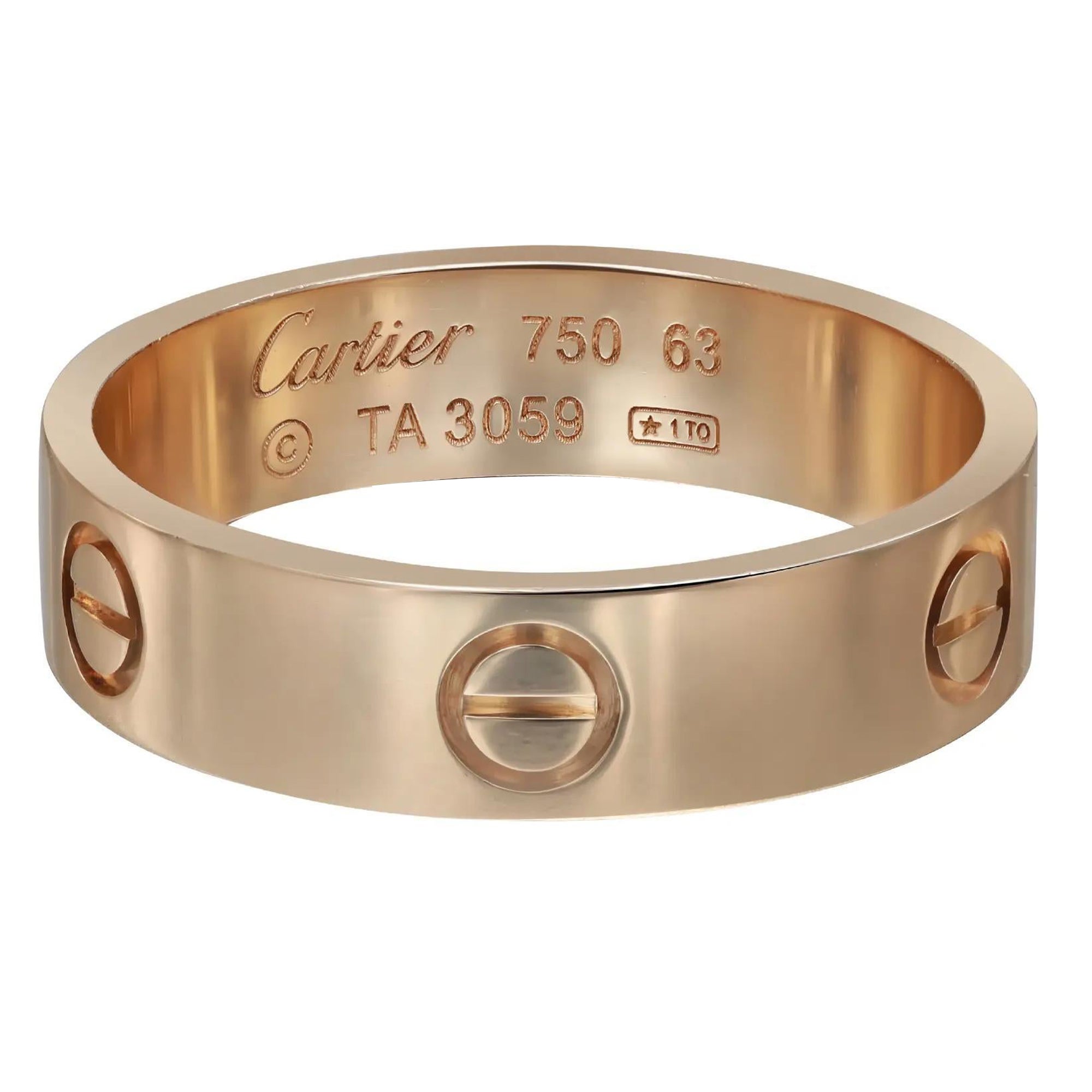Cartier Love Ring 3 Diamond Yellow Gold at 1stDibs cartier ring 3