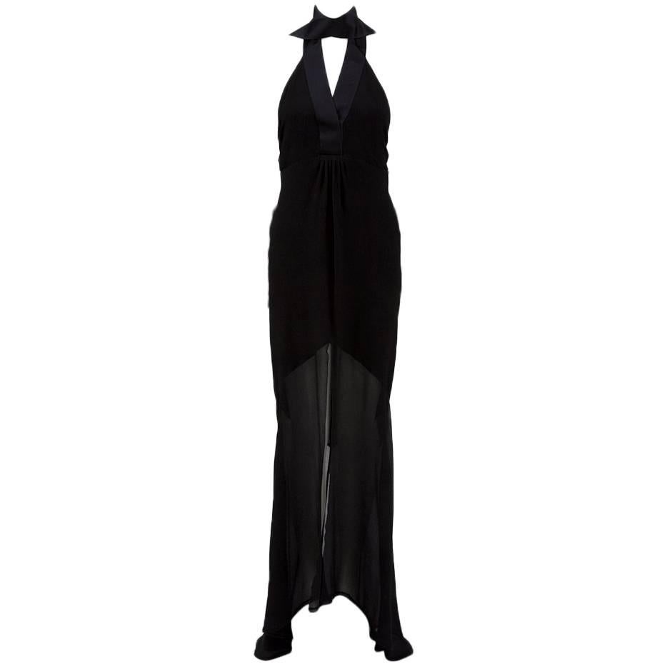Chanel Ribbons Halterneck Evening Dress at 1stDibs chanel evening
