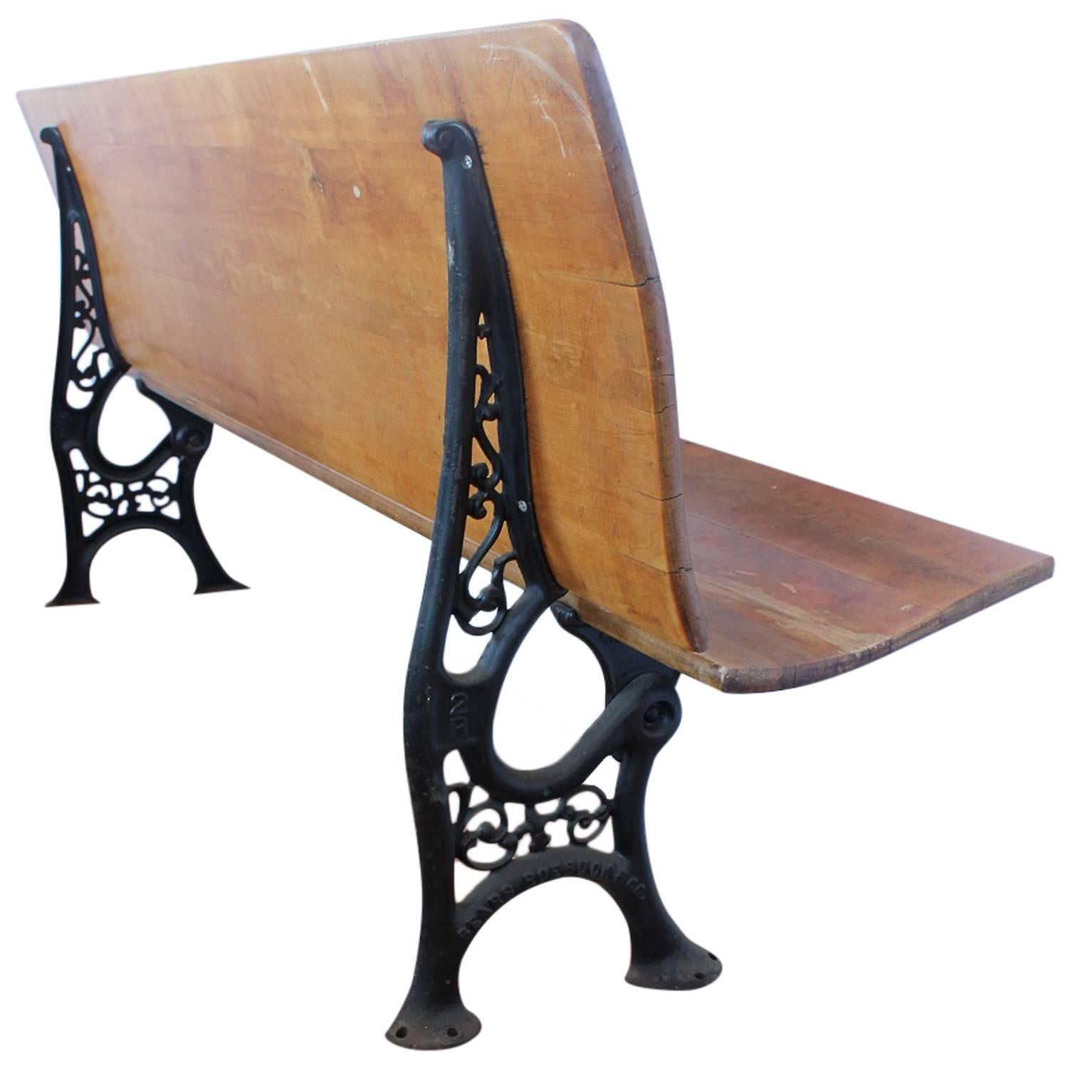 Antique American School Bench, More Available For Sale at 1stDibs