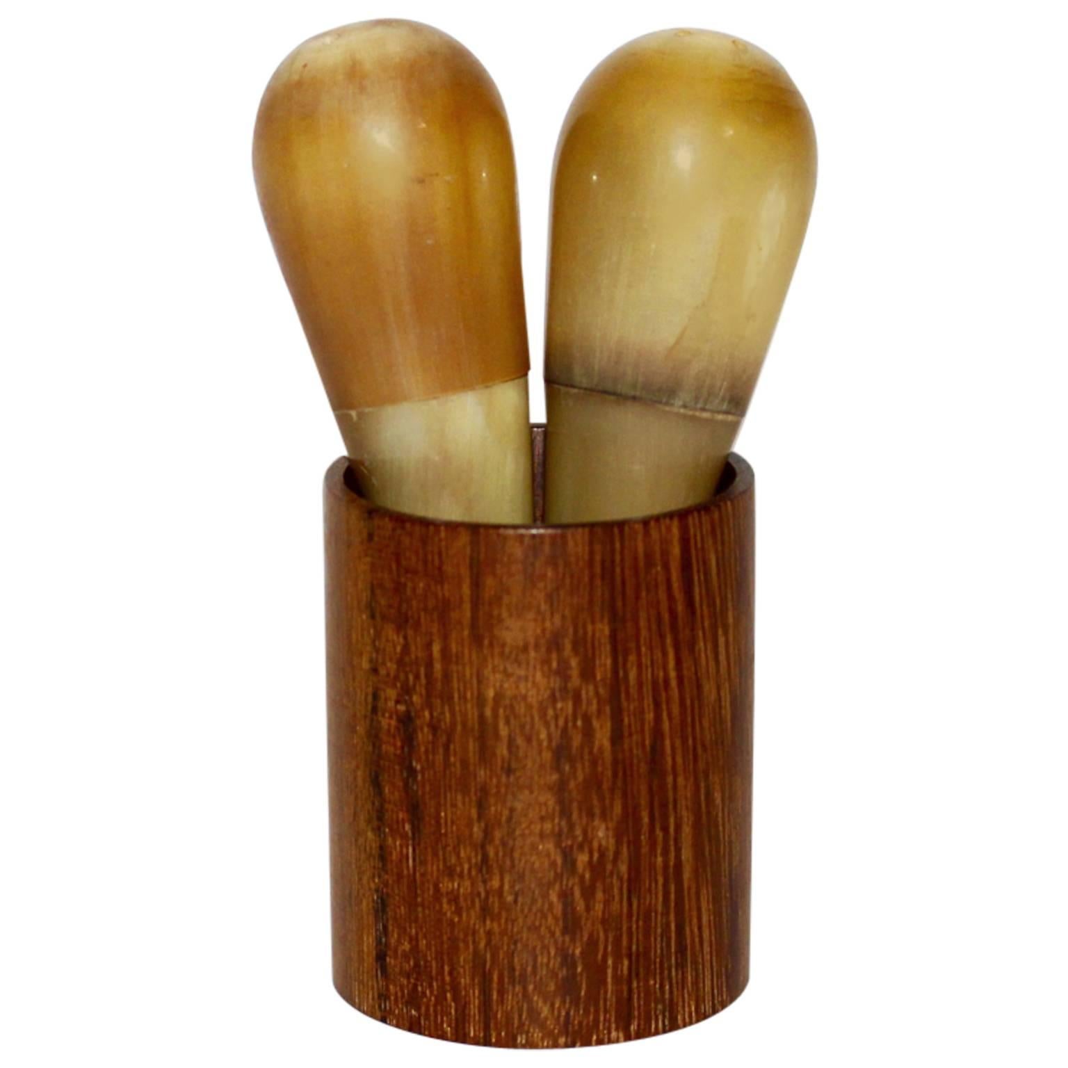 Mid Century Modern Carl Auböck Salt and Pepper Shakers Tableware Vienna 1950s For Sale at