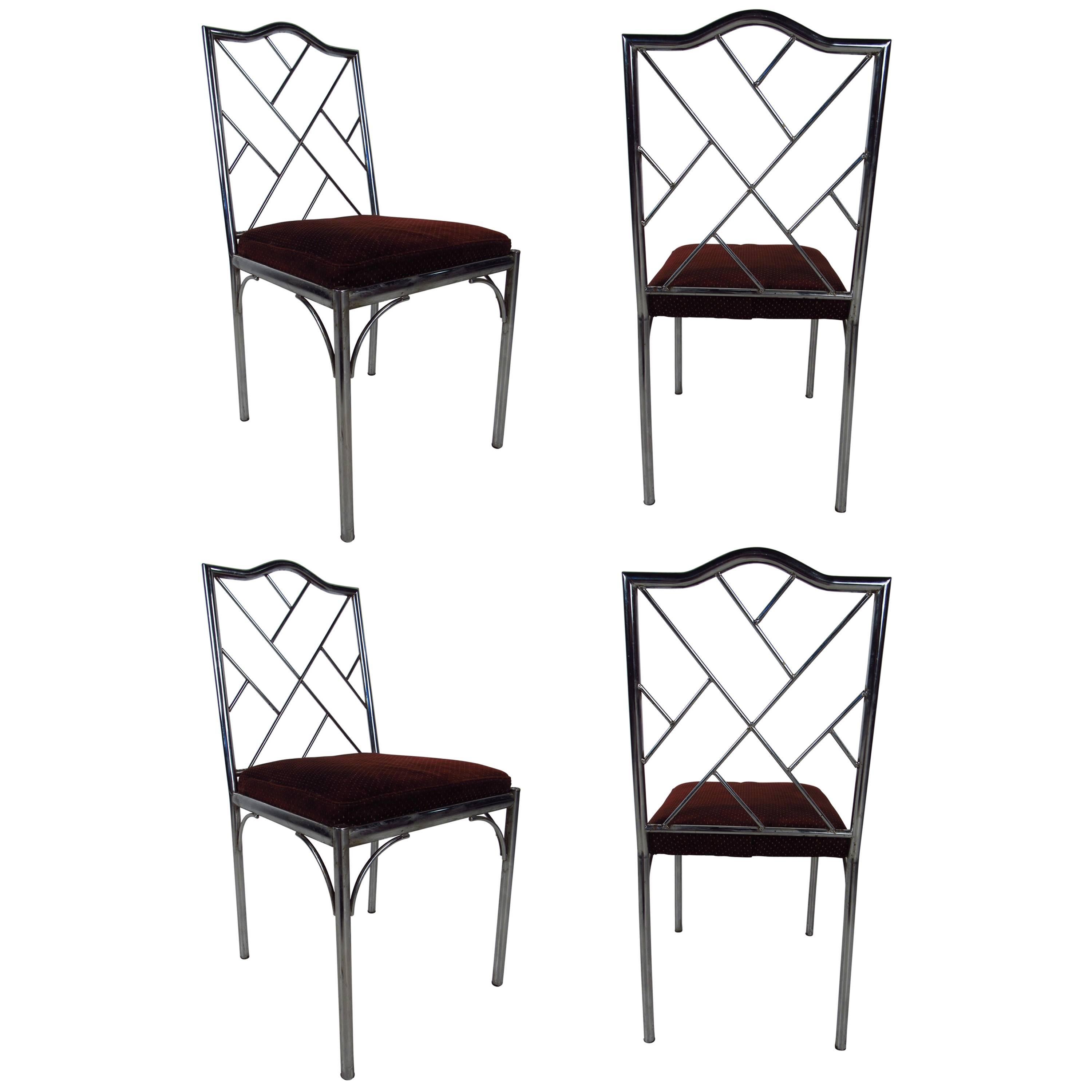 Four MidCentury Style Dining Chairs For Sale at 1stDibs