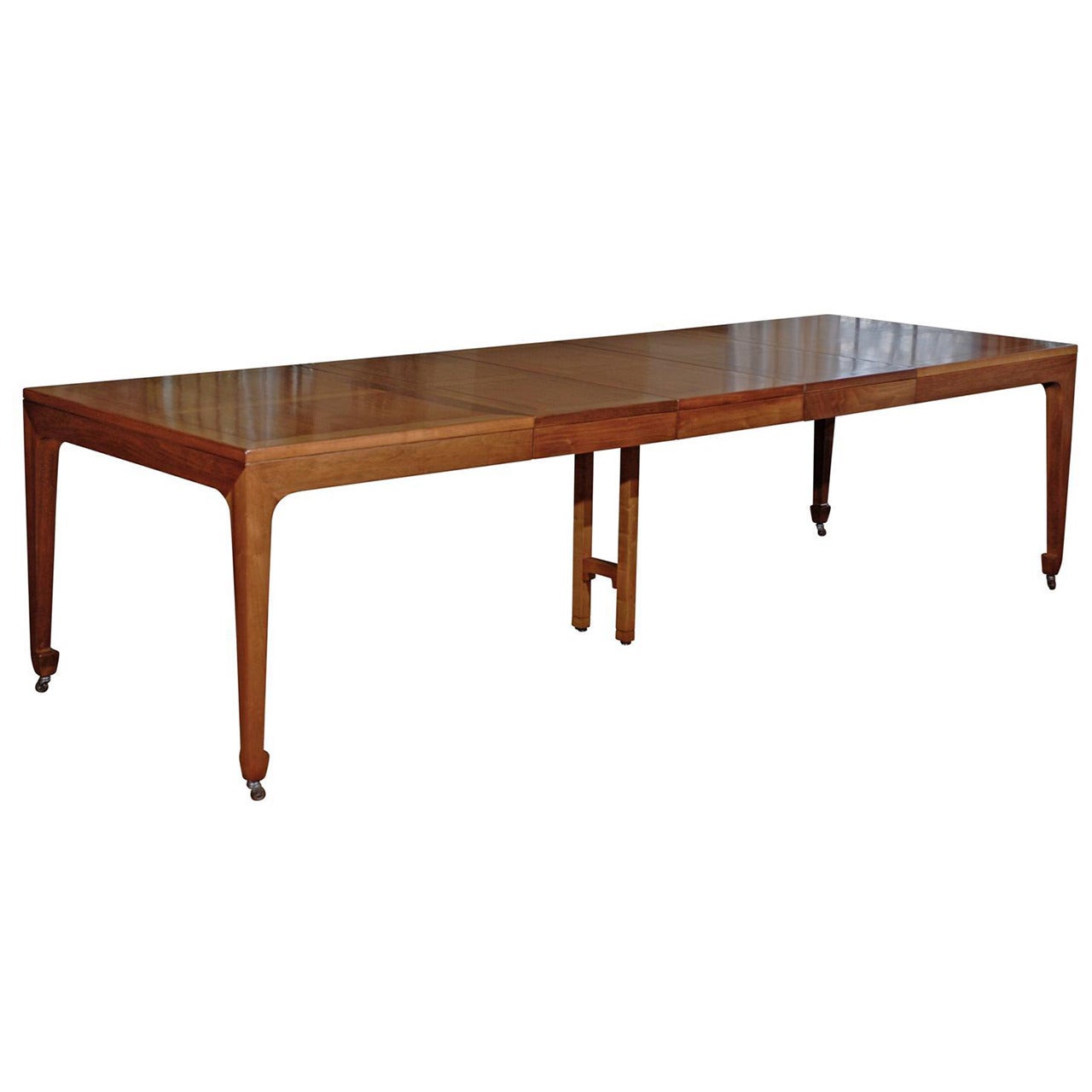 Breathtaking Vintage Baker Extension Dining Table in Walnut at 1stDibs