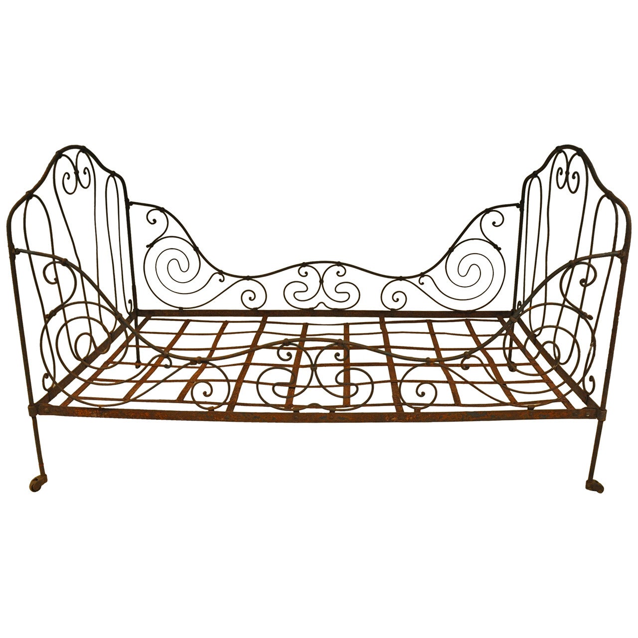 19th Century French Iron Bed For Sale at 1stDibs