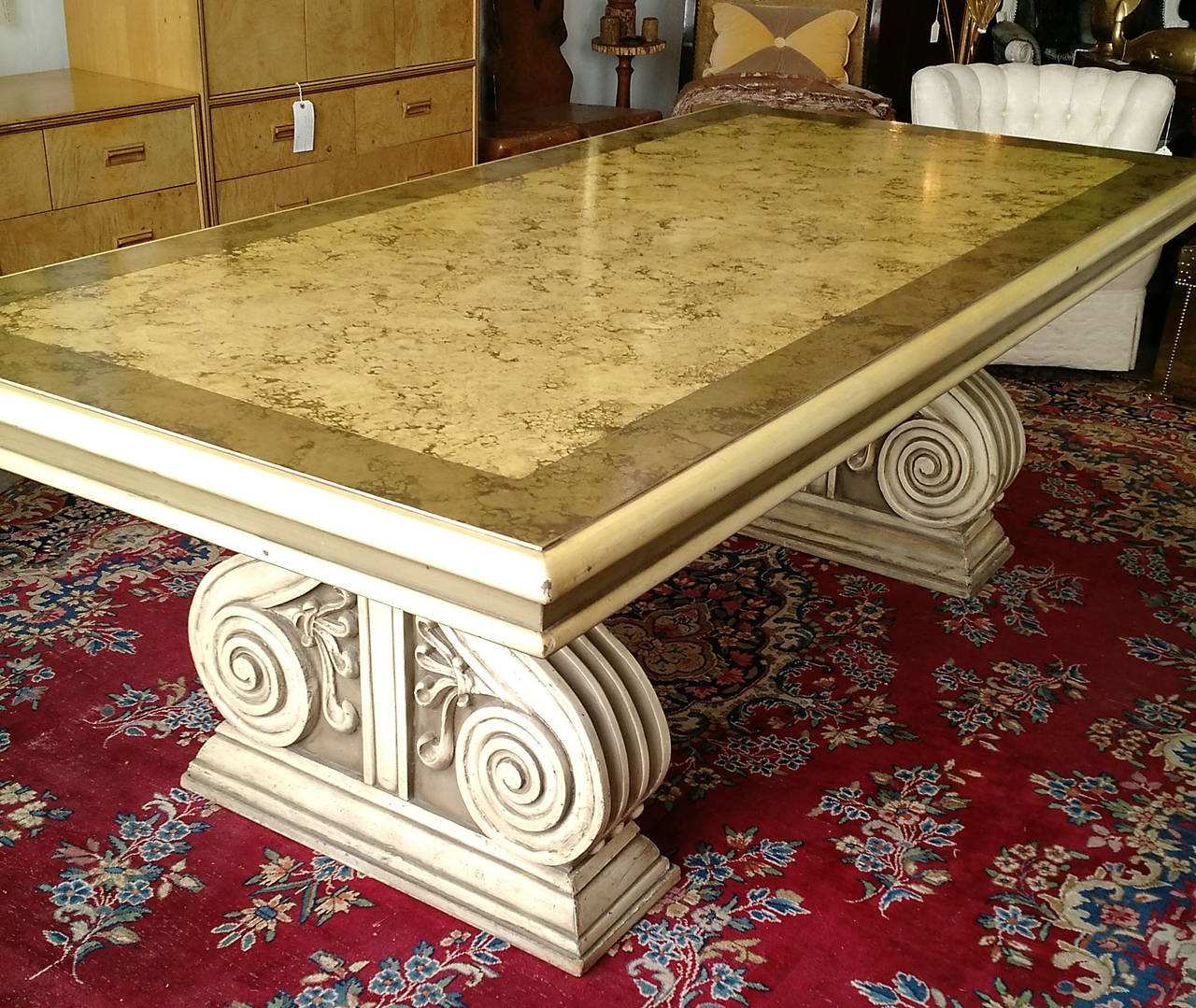 Designer Phyllis Morris Palazzo Dining Table with Oil Drop Finish For