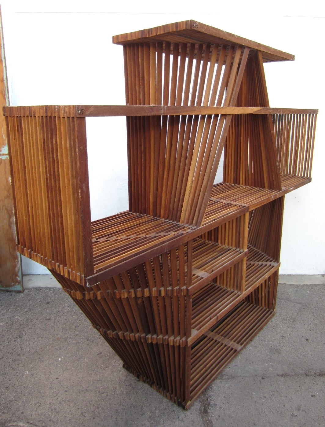Attributed Cliff May Architectural Industrial Postmodern Wall Unit For