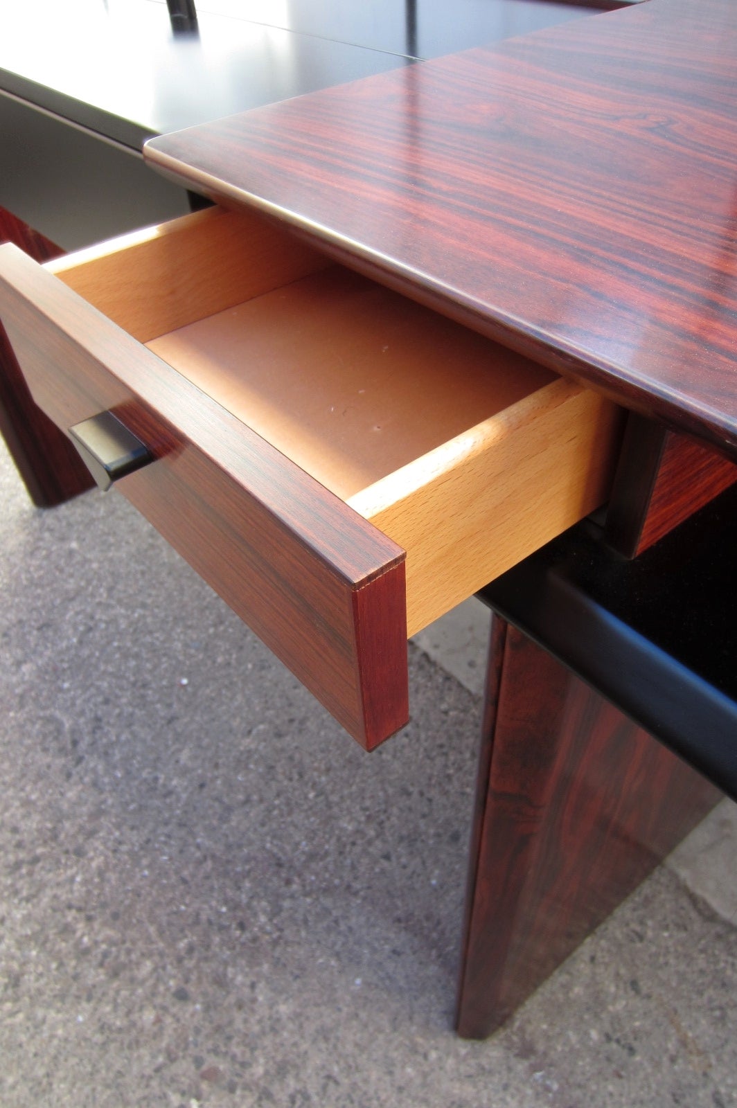 MidCentury Danish Modern Rosewood Vanity Desk For Sale at 1stdibs