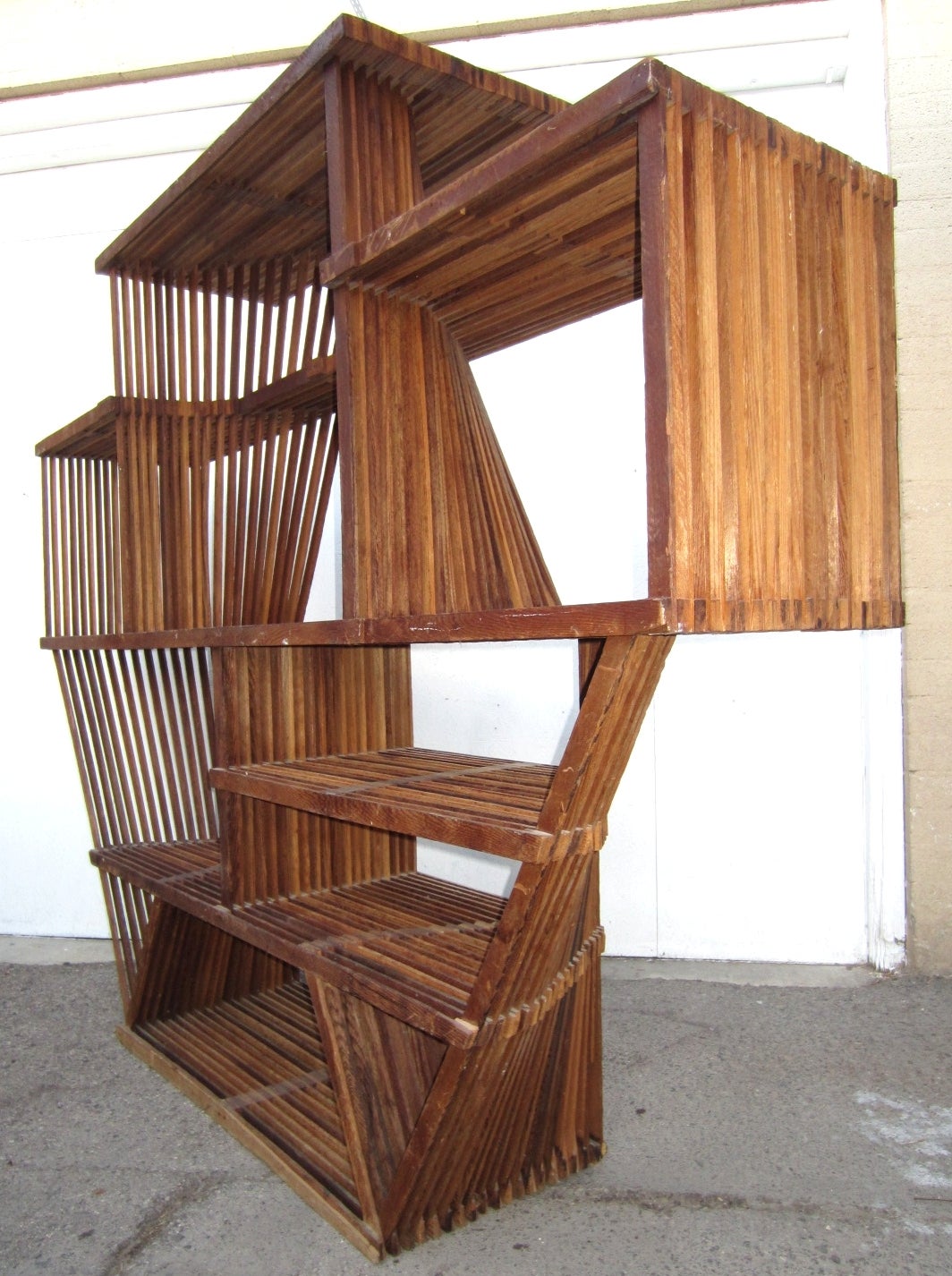 Attributed Cliff May Architectural Industrial Postmodern Wall Unit For