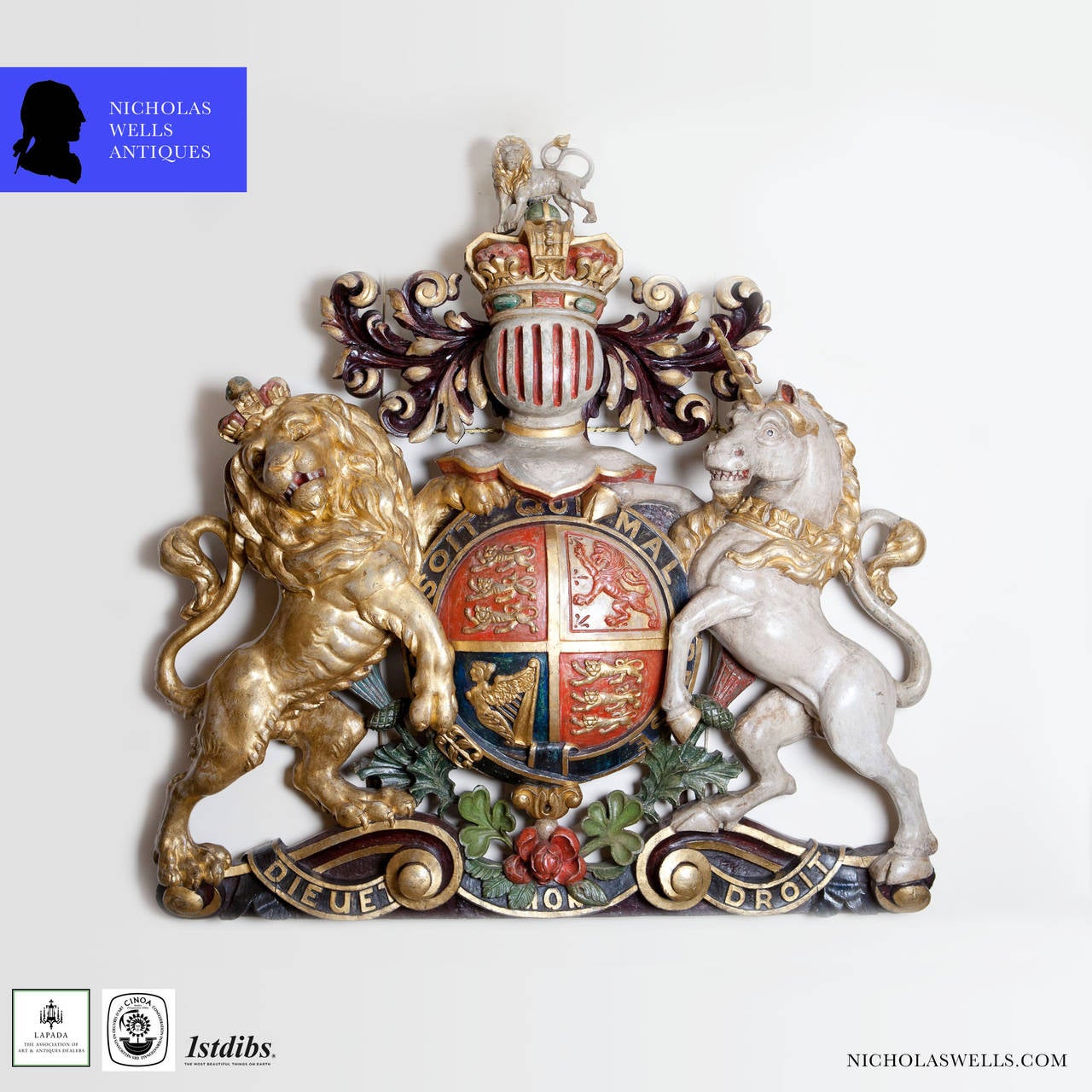 Large Scale British Royal Coat of Arms at 1stDibs