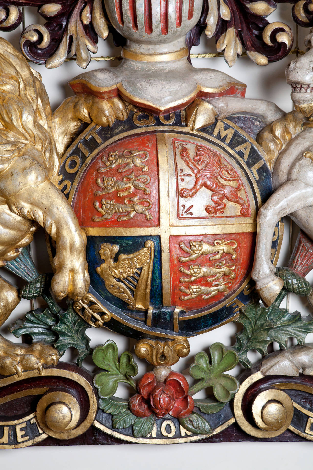 Large Scale British Royal Coat of Arms at 1stdibs