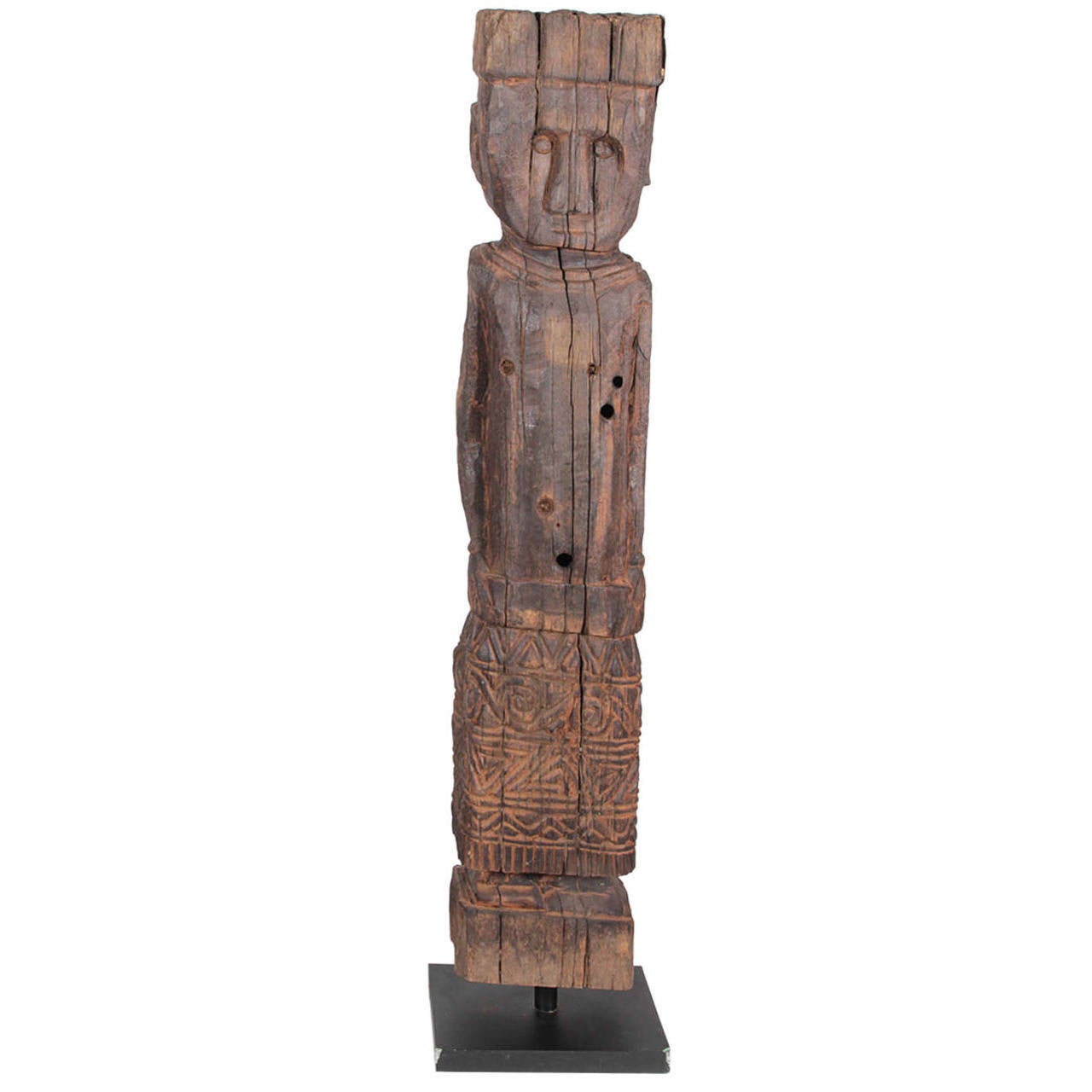 Indonesian HandCarved Wood Figure at 1stdibs