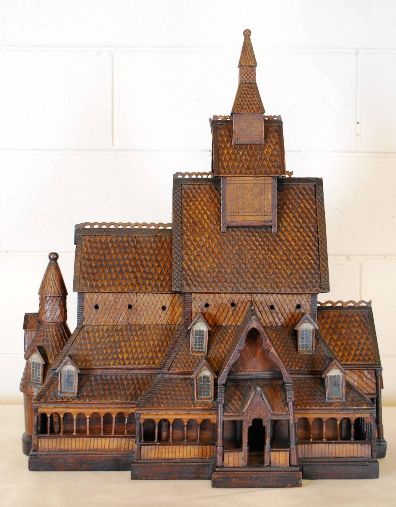 Antique Architectural Model of a Norwegian Church For Sale at 1stDibs