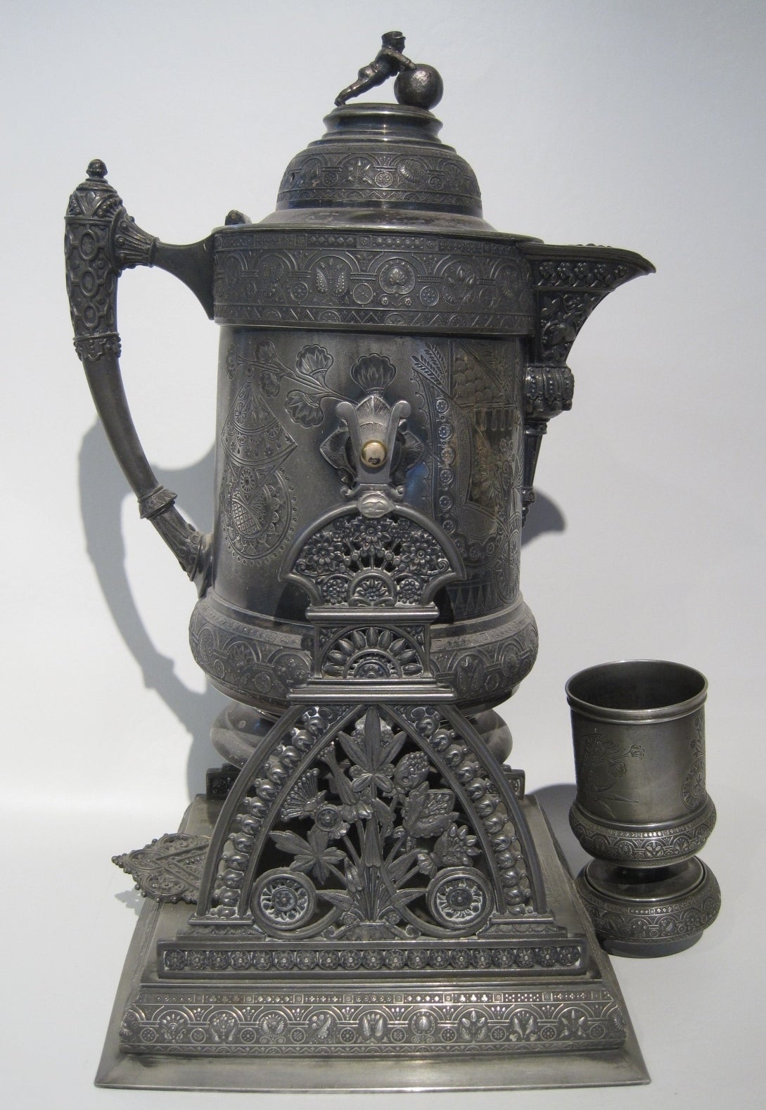 Ornate Victorian Silver Plate Tipping Kettle at 1stDibs tipping kettles