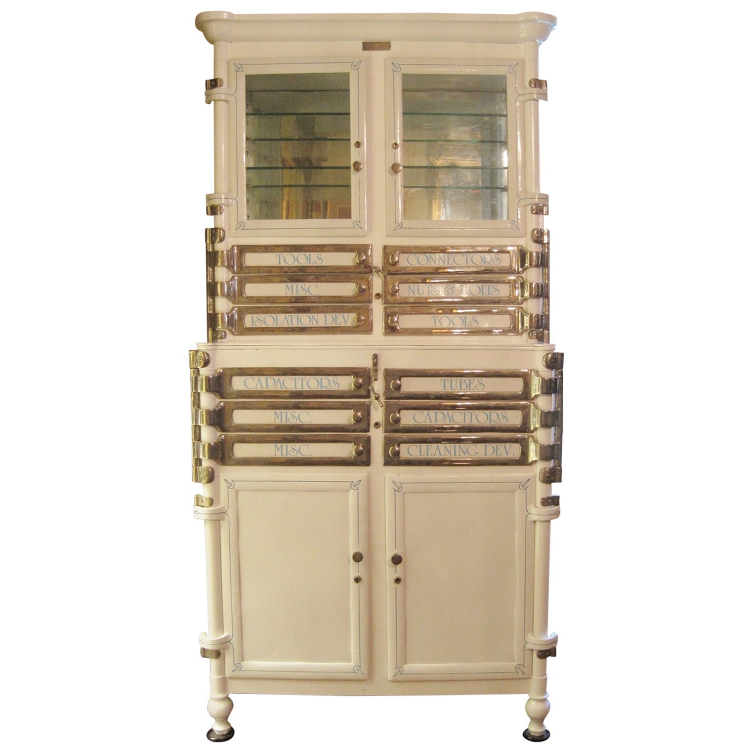 Vintage Aseptic Metal and Glass Dental at 1stDibs