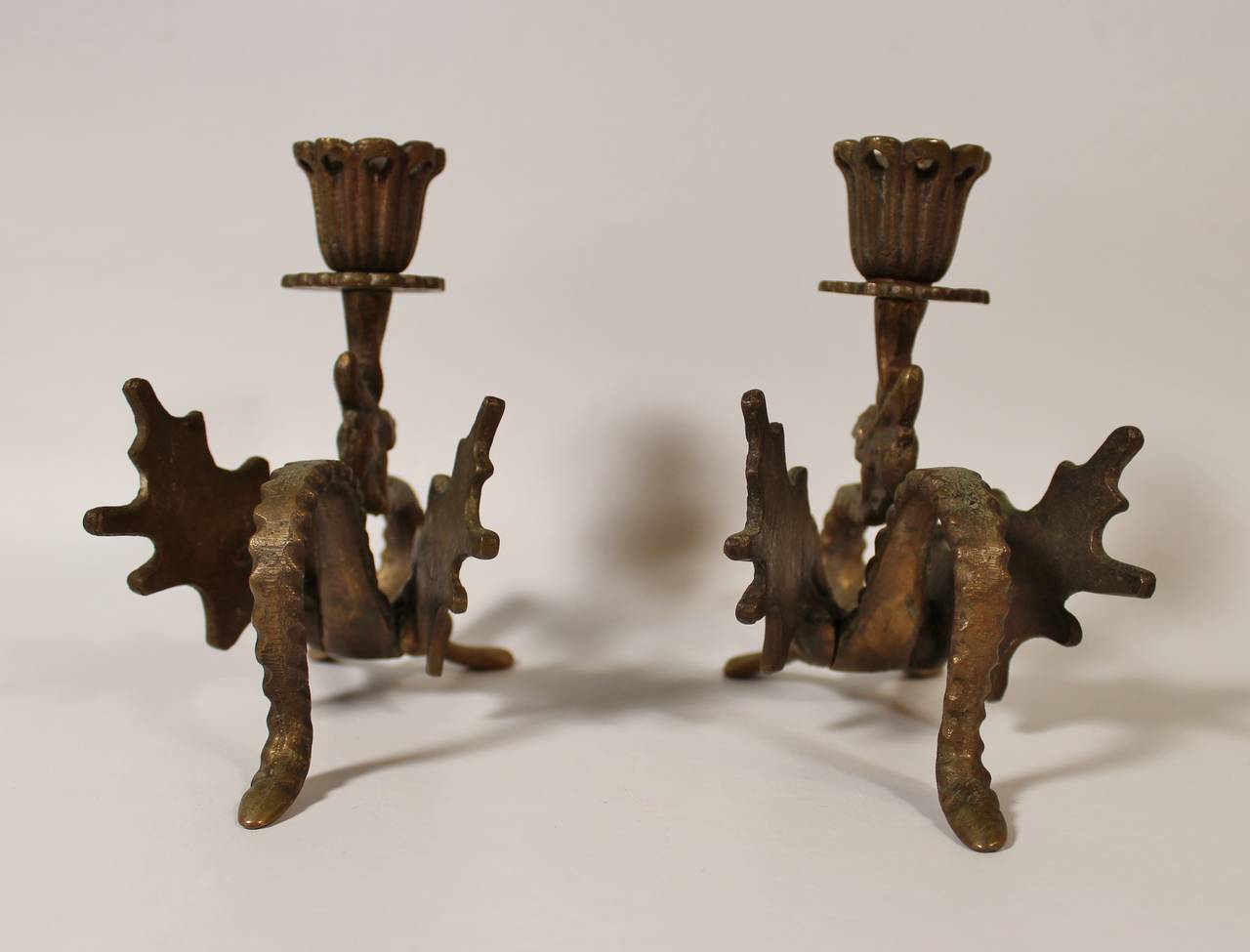 Art Deco Bronze Dragon Candle Holders at 1stDibs antique dragon
