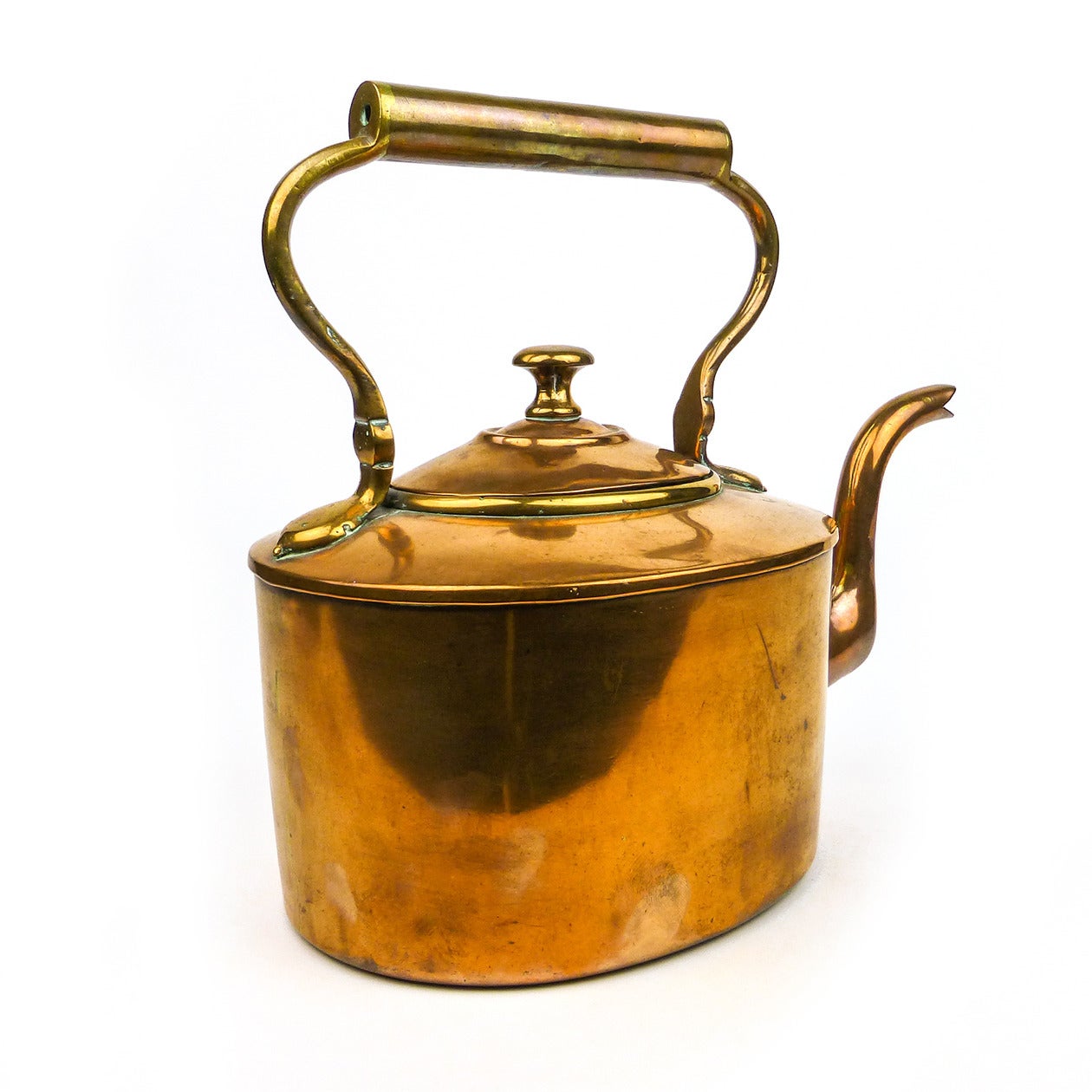 English Copper Tea Kettle, circa 1840 For Sale at 1stDibs