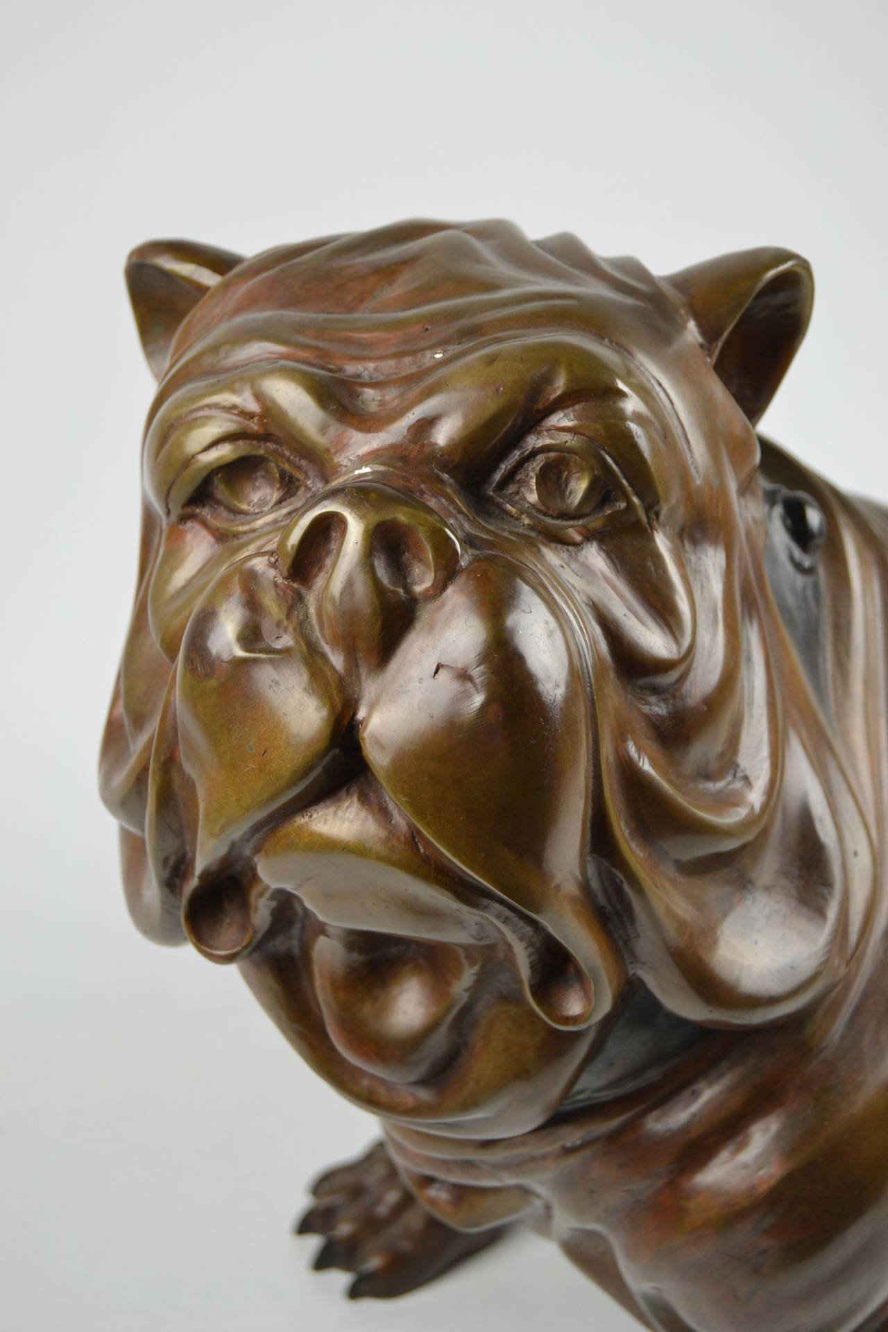 Lifesize Bronze English Bulldog Statue at 1stdibs