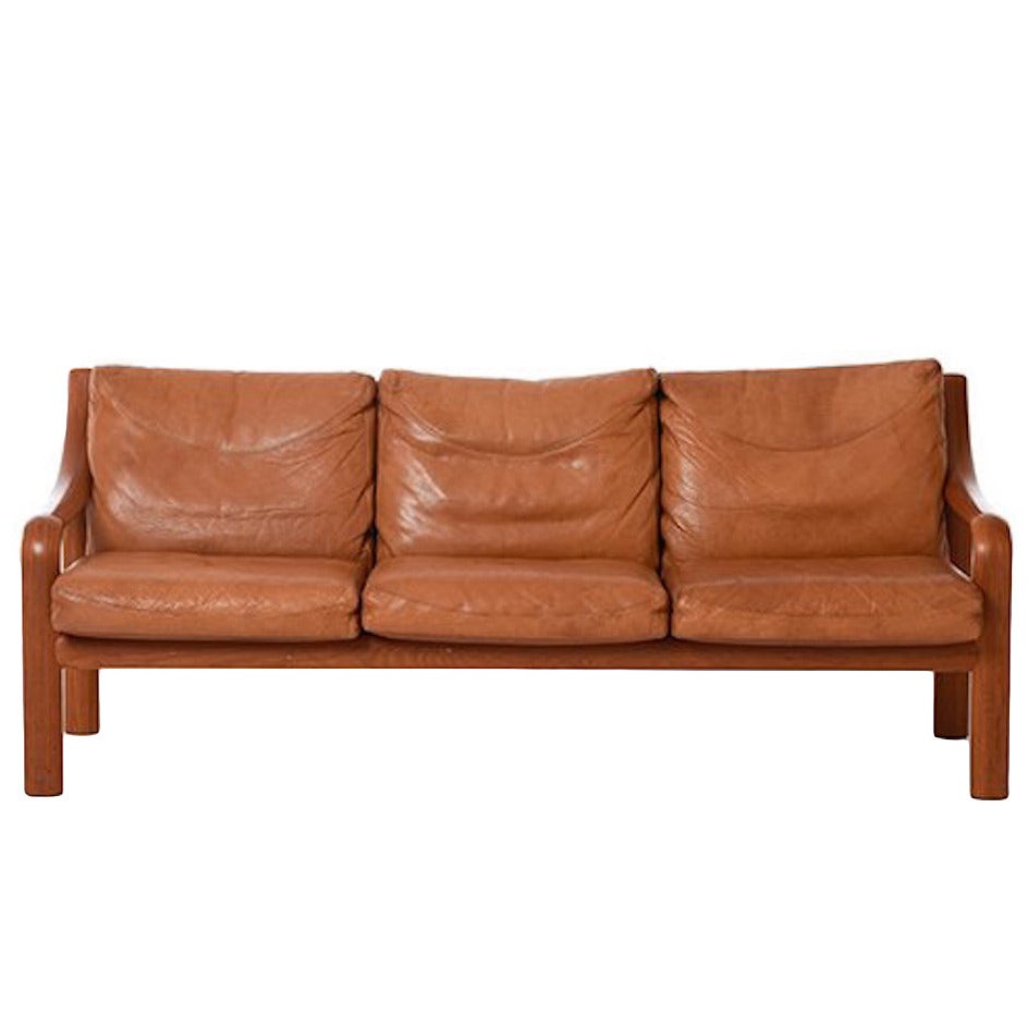 Scandinavian Modern Bentwood Sofa in Teak at 1stDibs