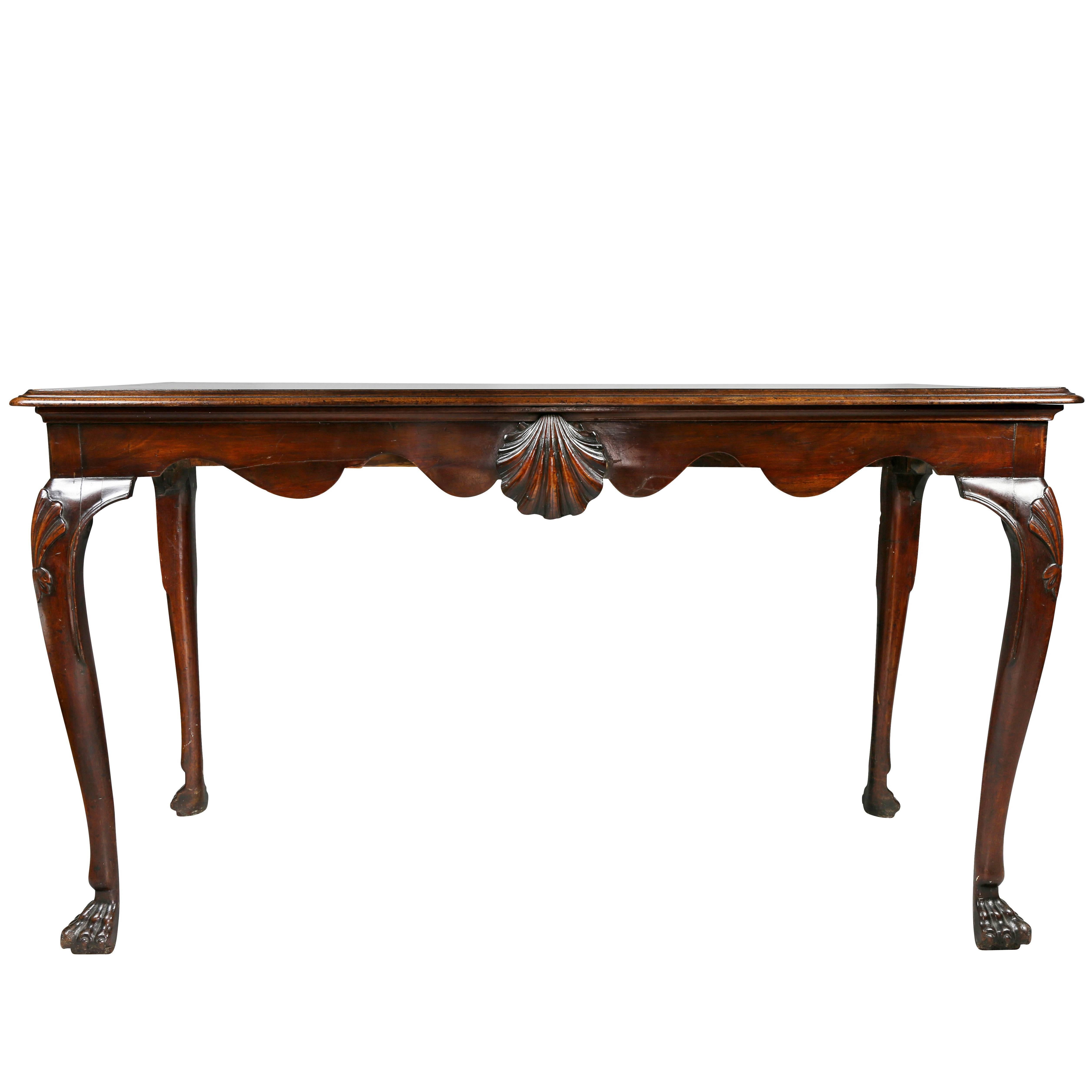 Irish Mahogany Console Table For Sale at 1stDibs
