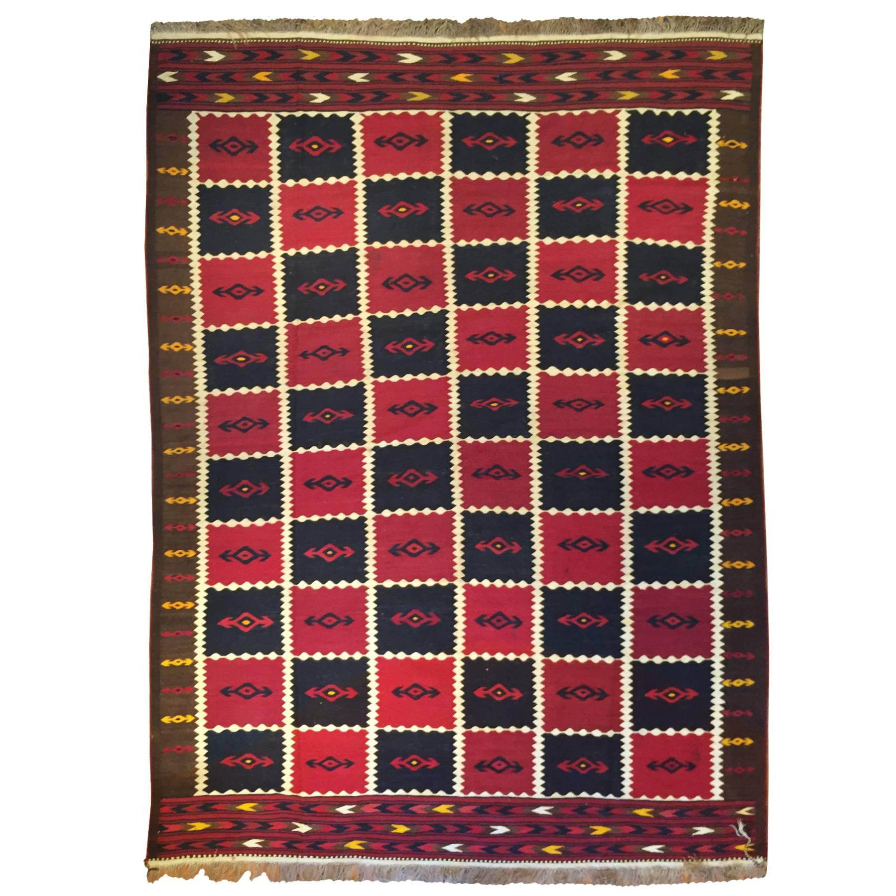 Large Afghan, Uzbek Kilim Rug For Sale at 1stDibs
