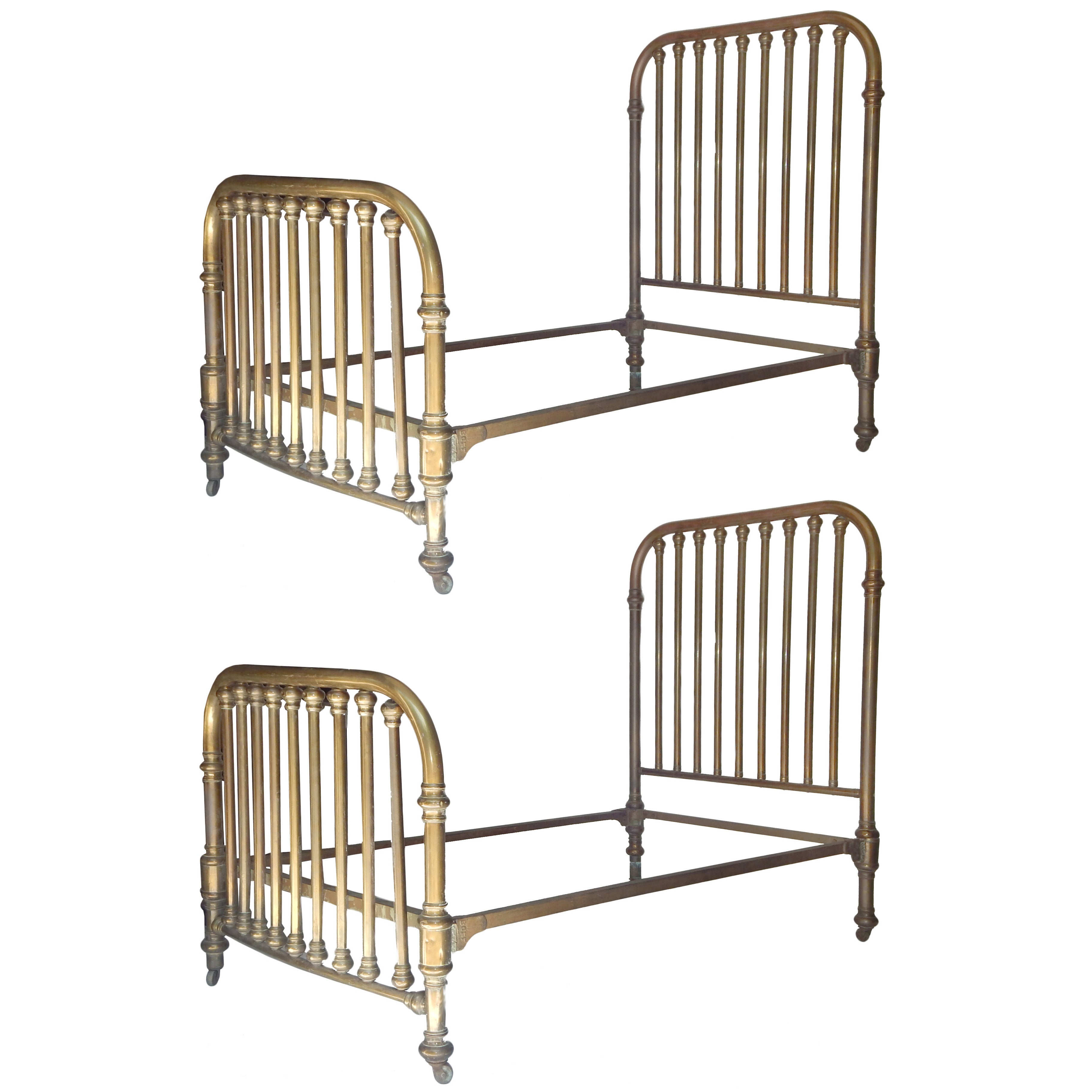 Pair of 19th Century Brass Beds at 1stDibs