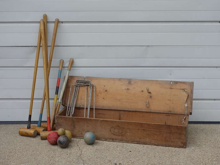 English Croquet Set at 1stdibs