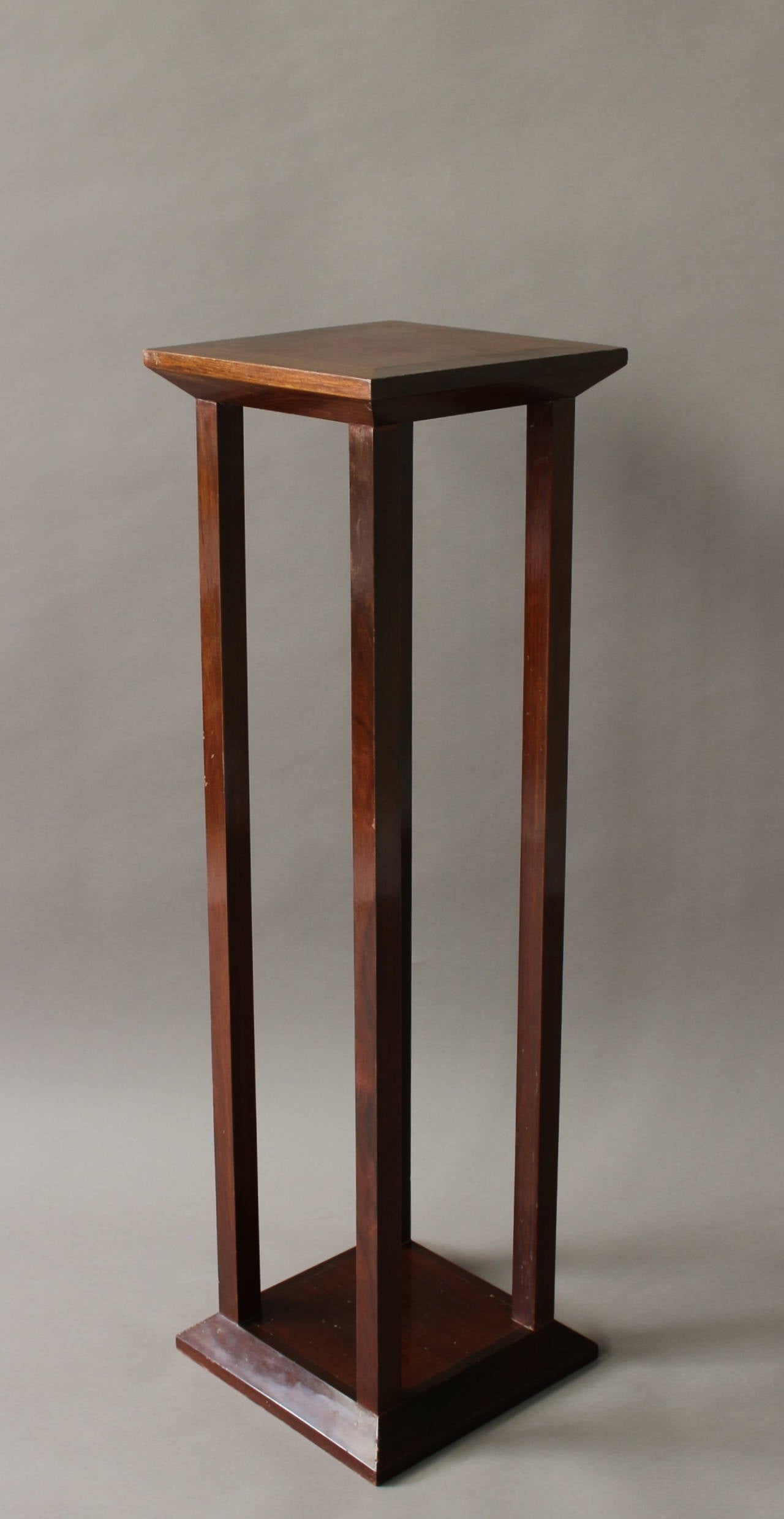 Fine French Art Deco Wooden Pedestal For Sale at 1stdibs