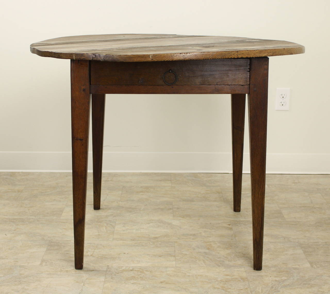 Antique French Pine Large Round Lamp Table at 1stDibs