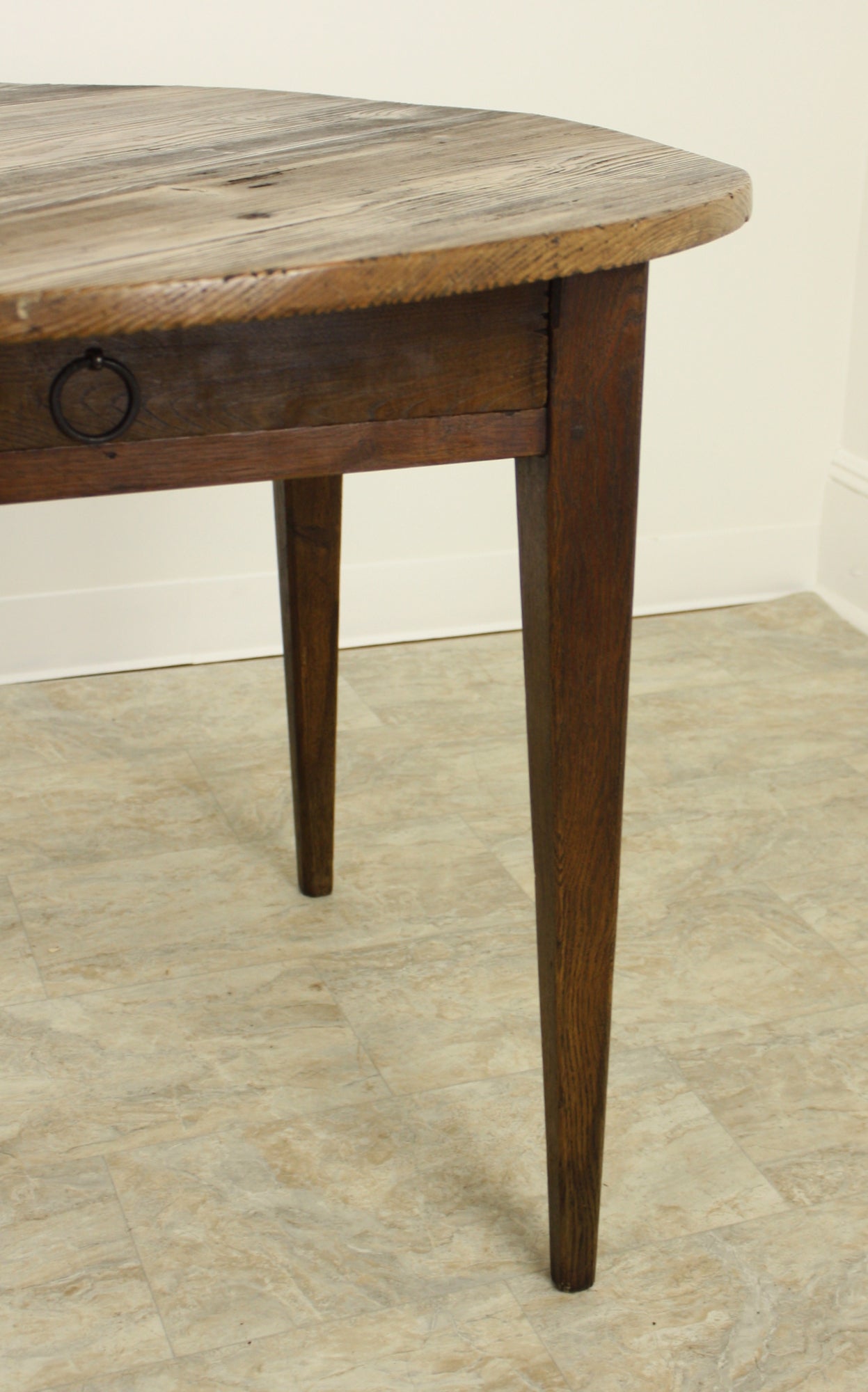 Antique French Pine Large Round Lamp Table at 1stDibs