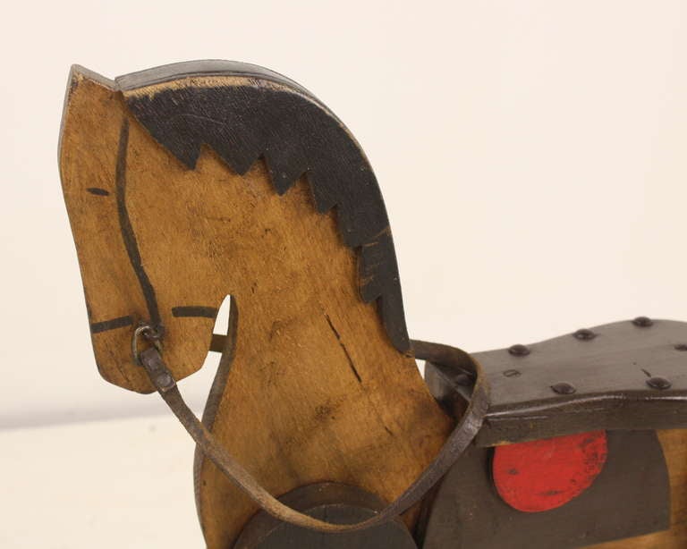 Antique English Rocking Horse on Wheels at 1stDibs antique riding