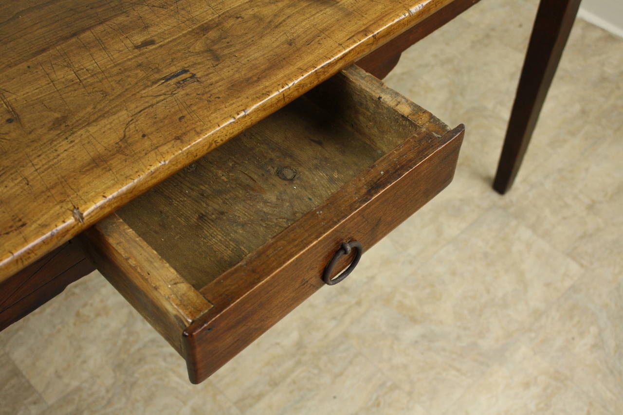 Small Antique Cherry Farm Table at 1stDibs