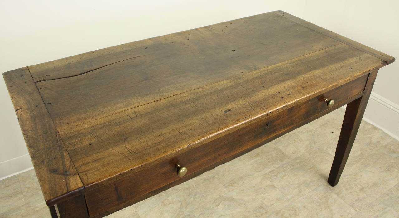 Antique Oak Writing Table or Desk with One Long Drawer at 1stDibs antique oak writing desk