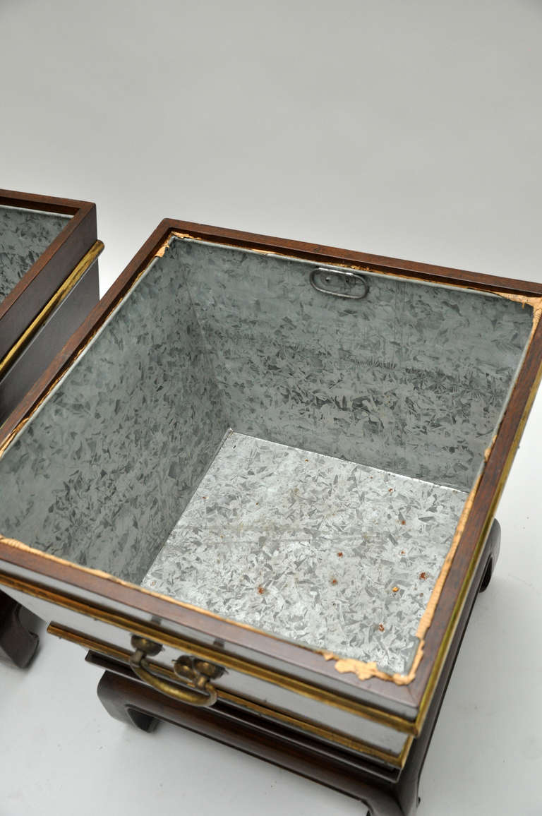 Pair of Midcentury Wine Coolers/Tables by Zee For Sale at