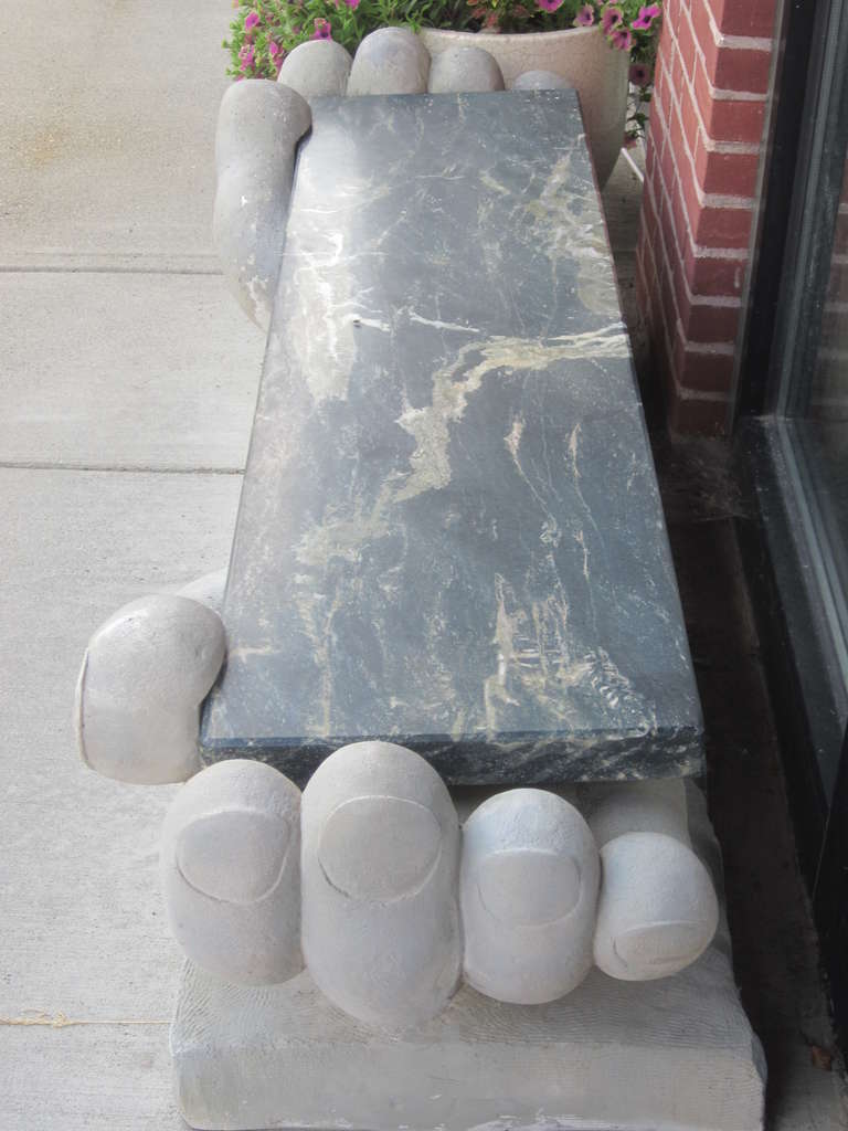 'Helping Hands' Bench / Sculpture For Sale at 1stDibs