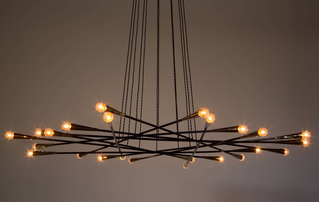 Rewire Custom Flat MultiArm Chandelier For Sale at 1stDibs flat
