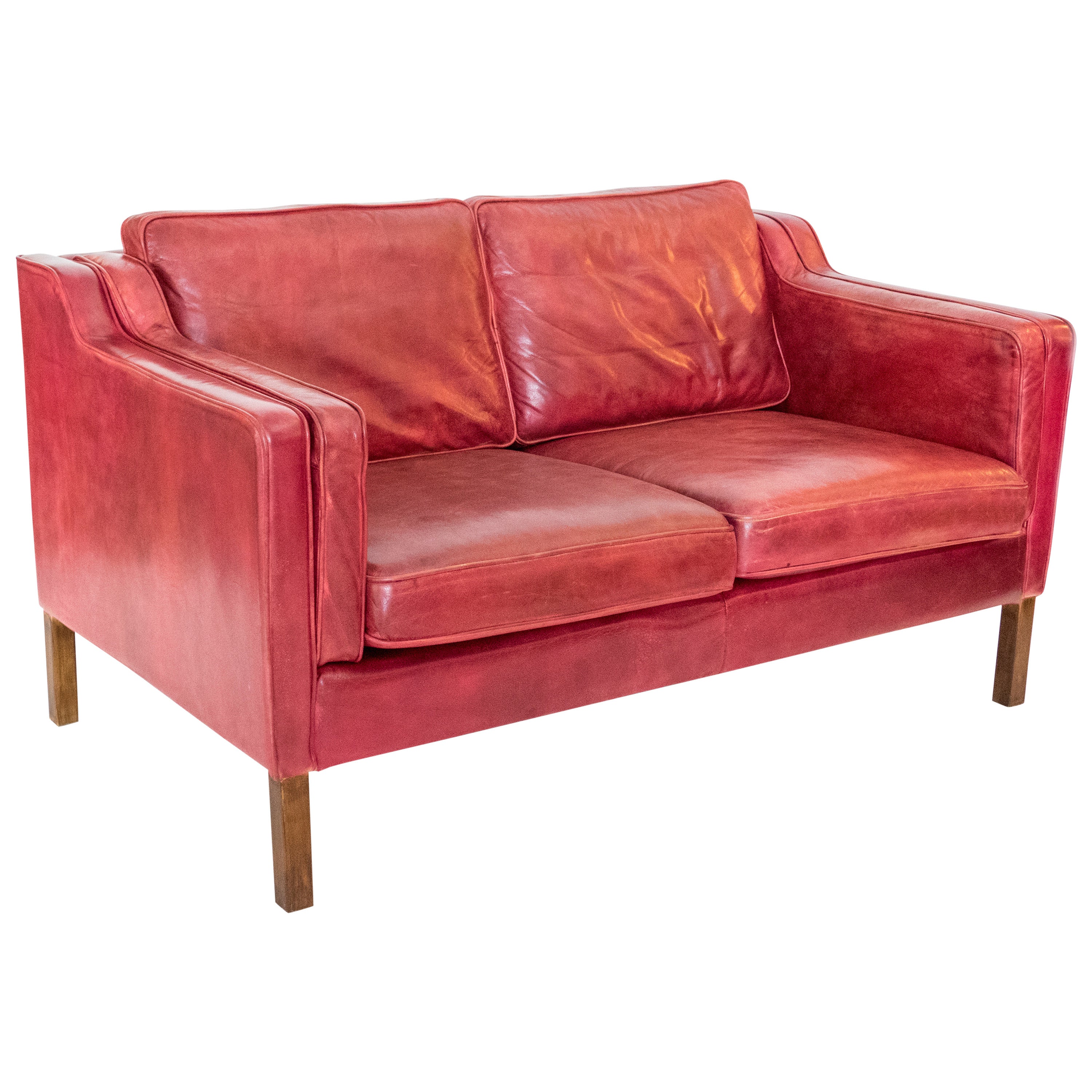 Pink Leather Sofas 13 For Sale on 1stDibs