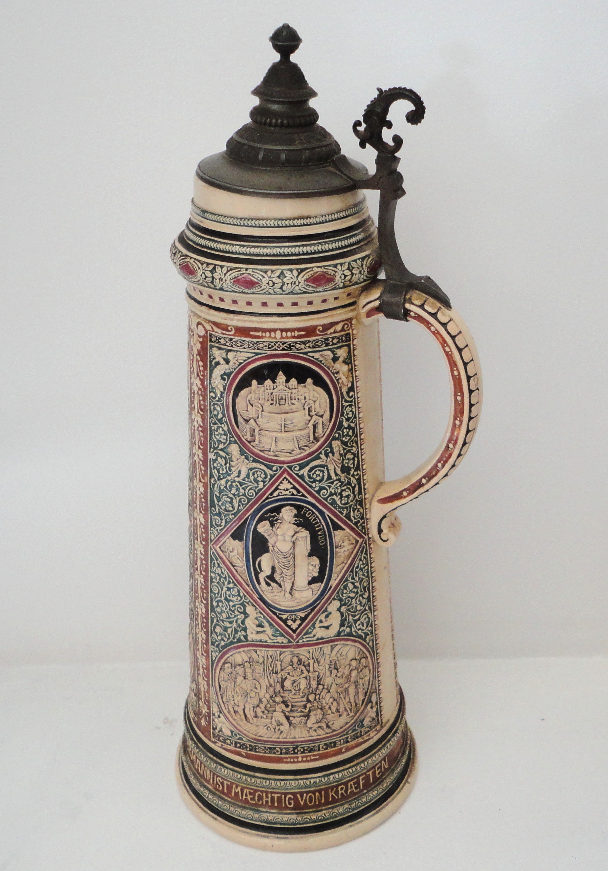 Rare and Early 19thc Monumental German Beer Stein at 1stDibs