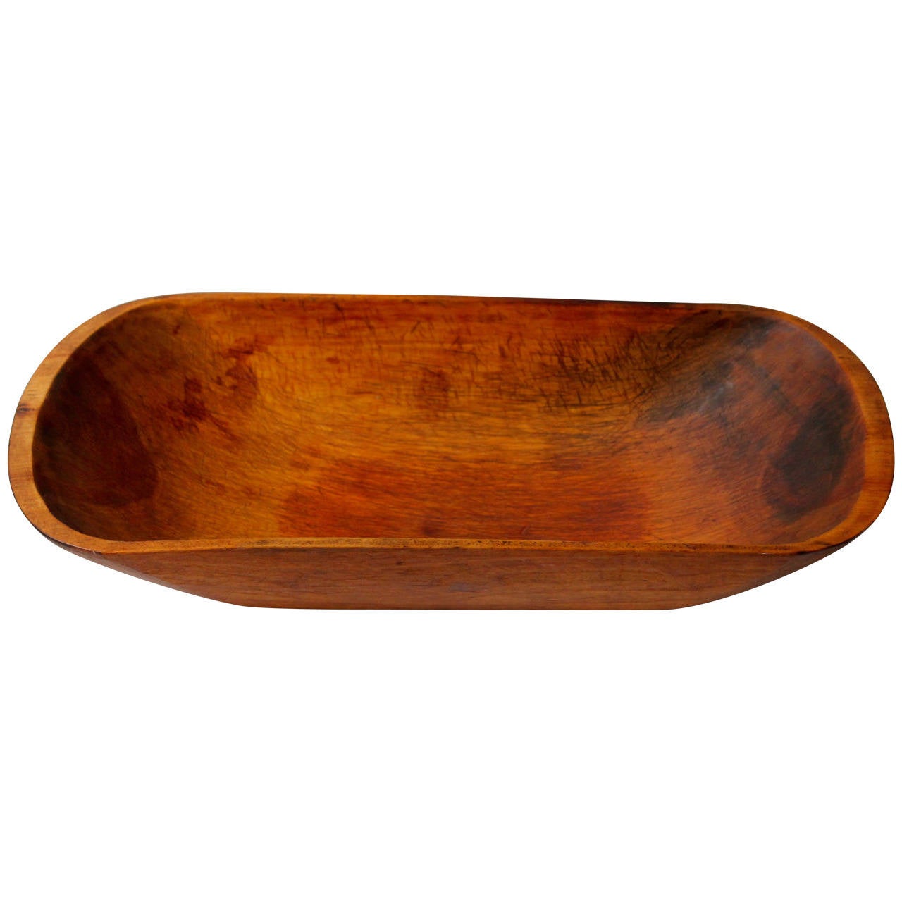 American 19th Century HandCarved Dough Bowl For Sale at 1stdibs