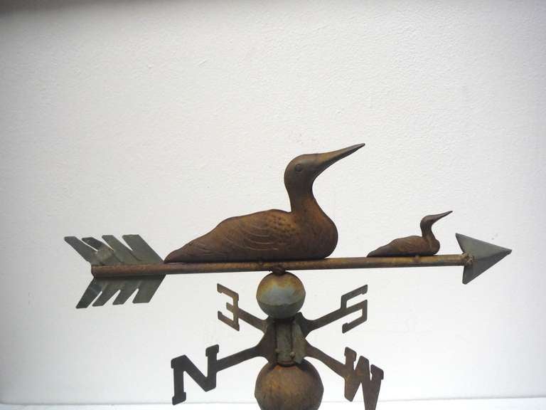 Amazing Ducks Tabletop Weathervane In Original Surface at 1stDibs